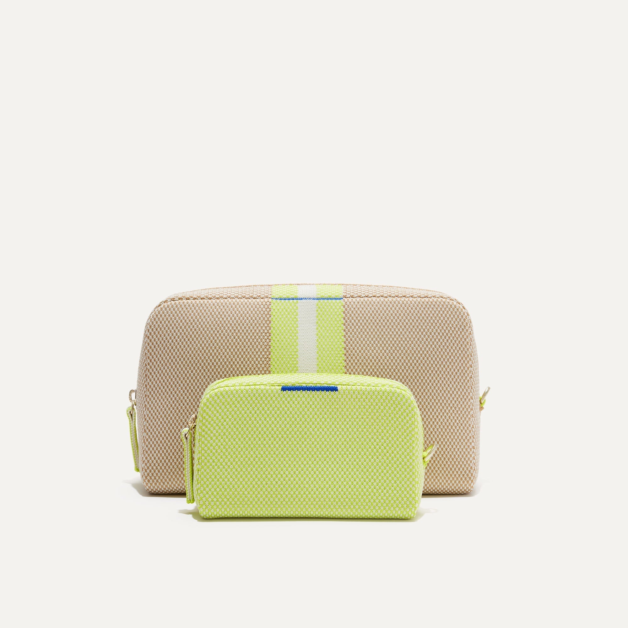 Rothy's The Universal Pouch Set pochette Black Cream Plaid