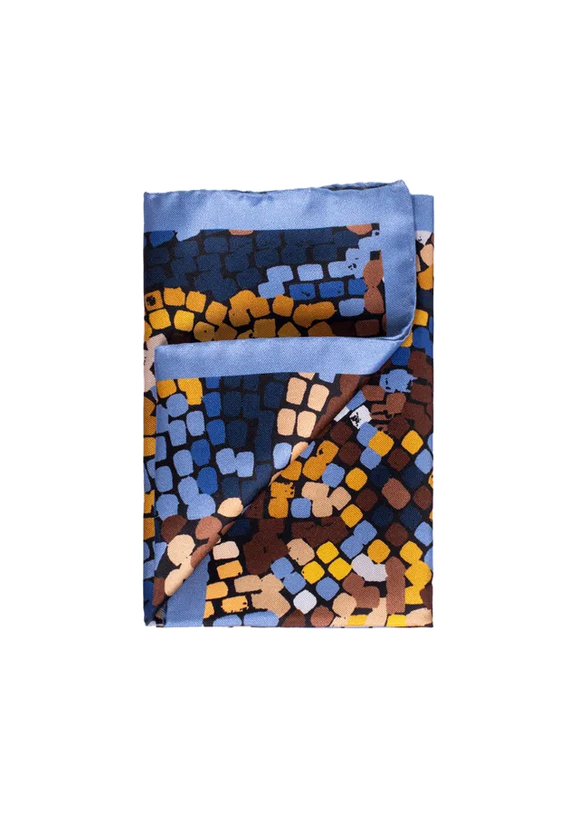 Stefano Bemer Pocket Squares pochette seta mosaico