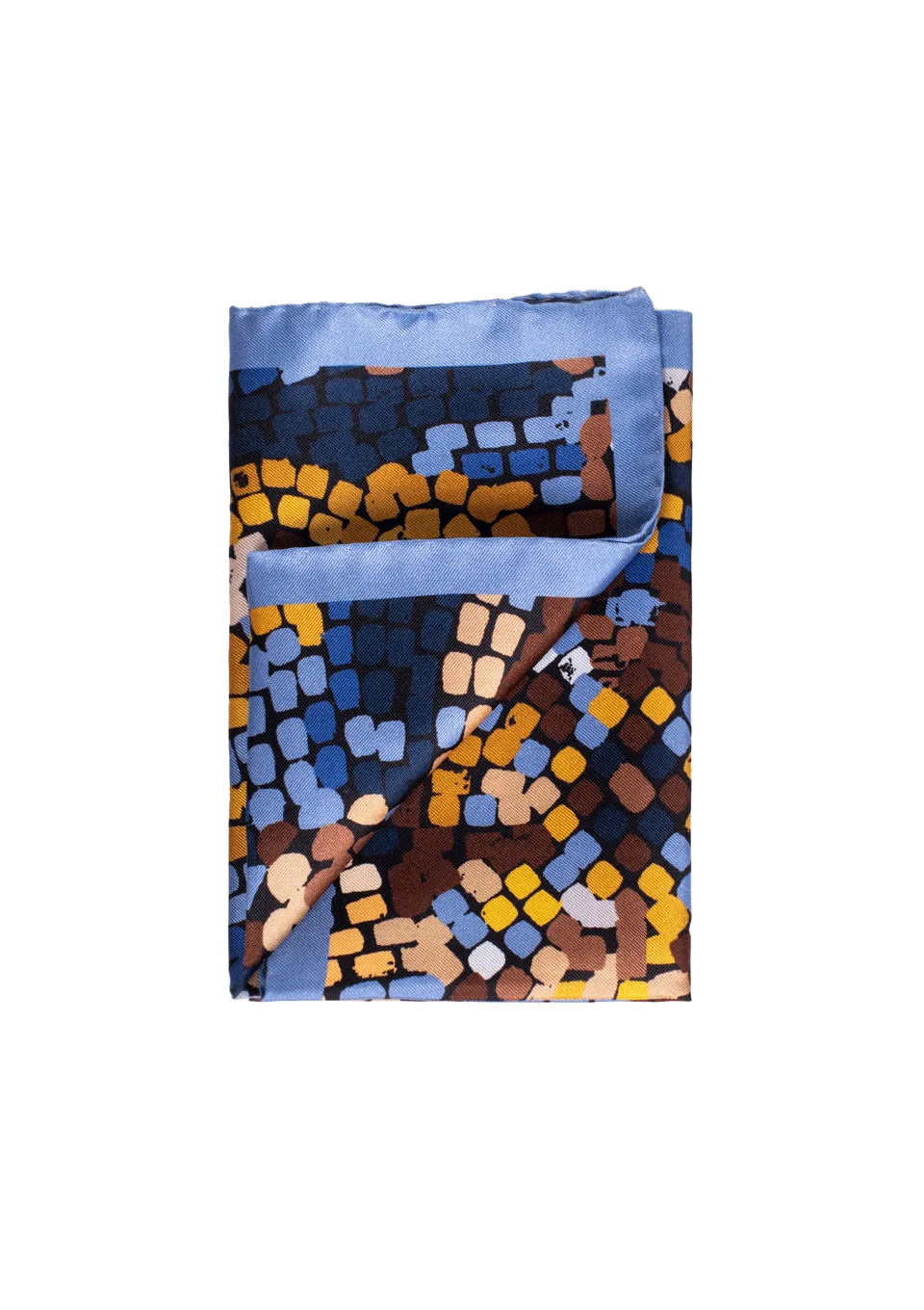 Stefano Bemer Pocket Squares pochette seta mosaico
