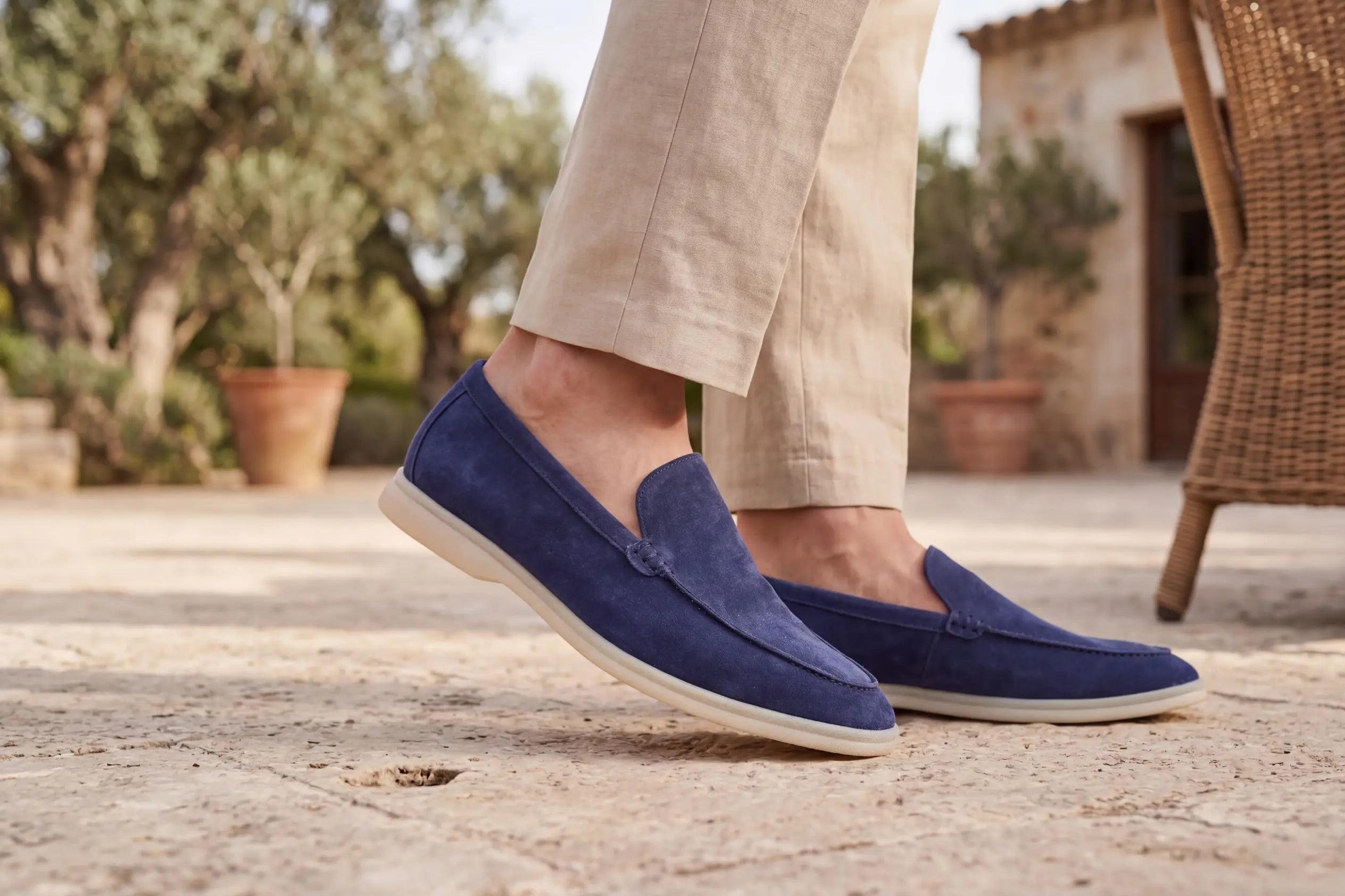 Sandro Barbera 797-24 Mocassini Uomo Indaco Pelle Scamosciata