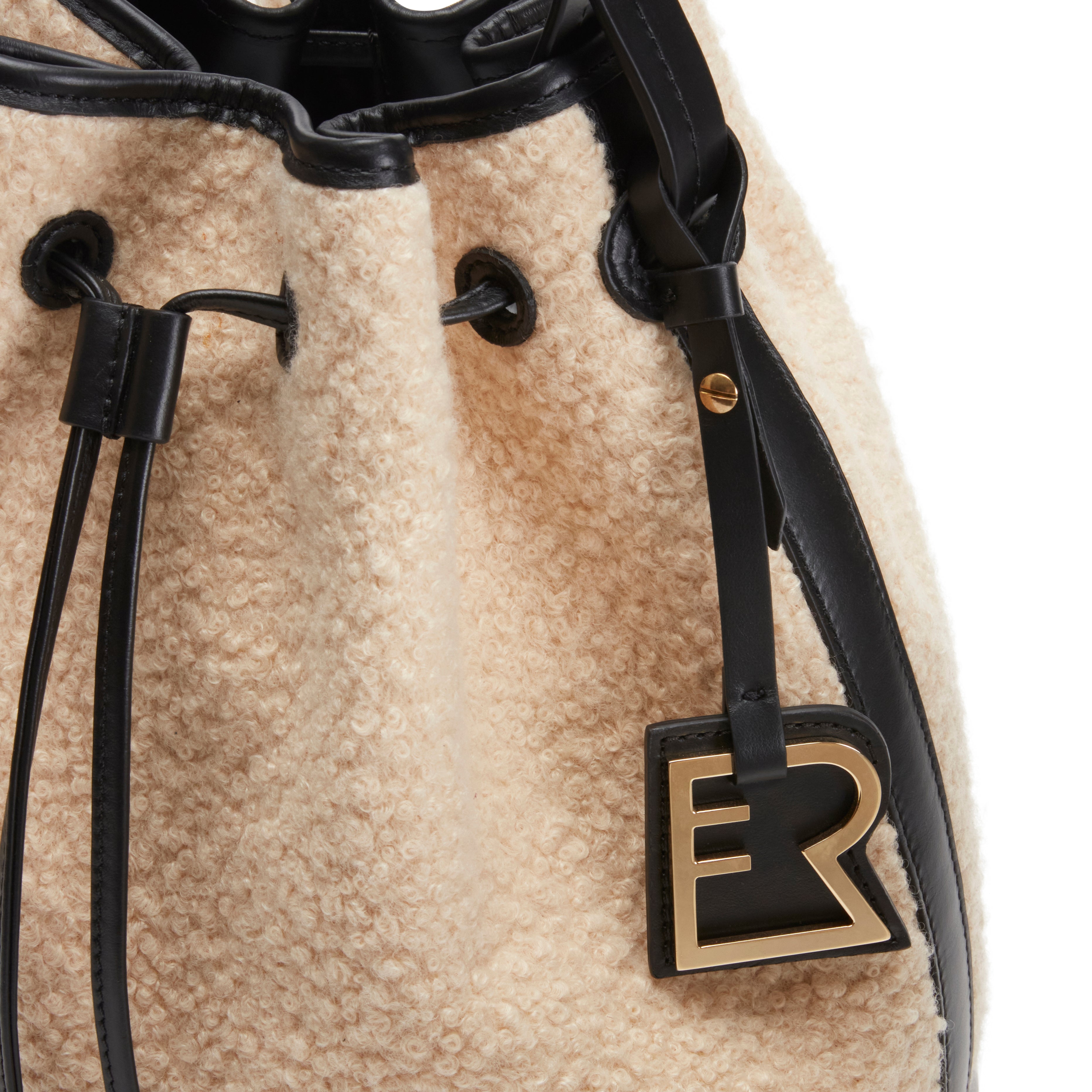 F.lli Rossetti Royal 84895 Borsa Secchiello Avorio Nero