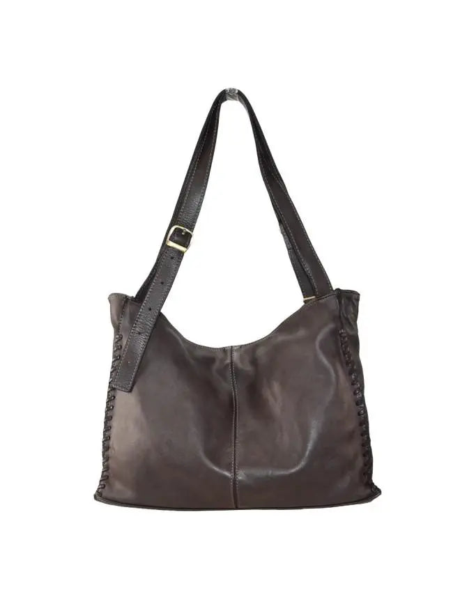 Sandro Barbera BATL48 Borsa a Spalla Pelle Moro Vintage