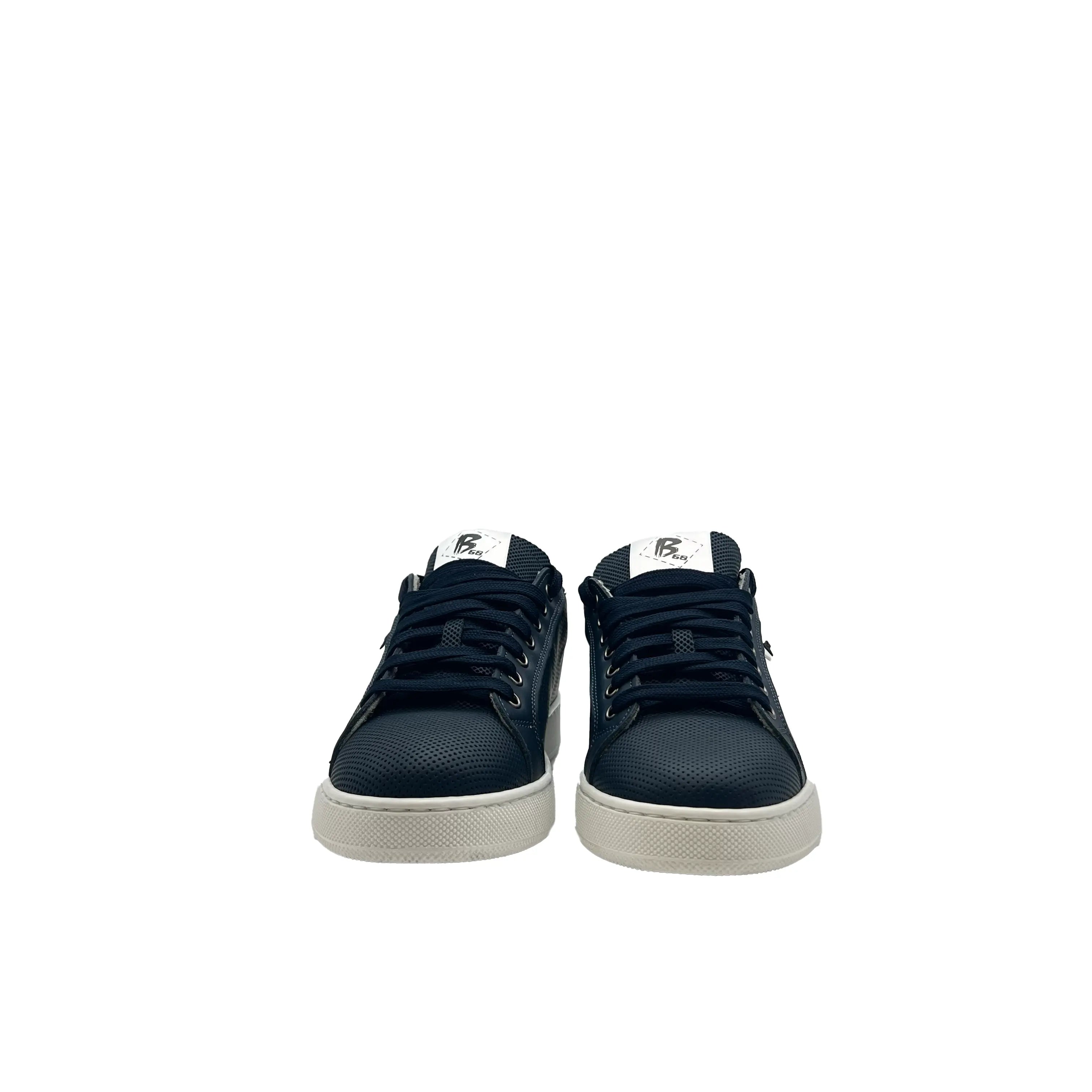 Sandro Barbera HEVO2 Sneakers Uomo Blu pelle microforata