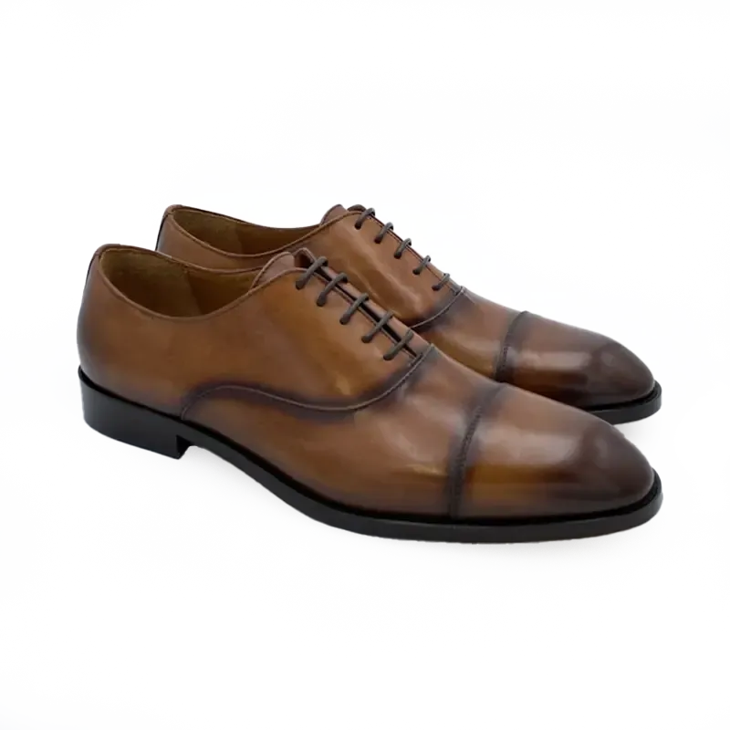 Sandro Barbera Tinte a Mano 42230 scarpe oxford marrone pelle