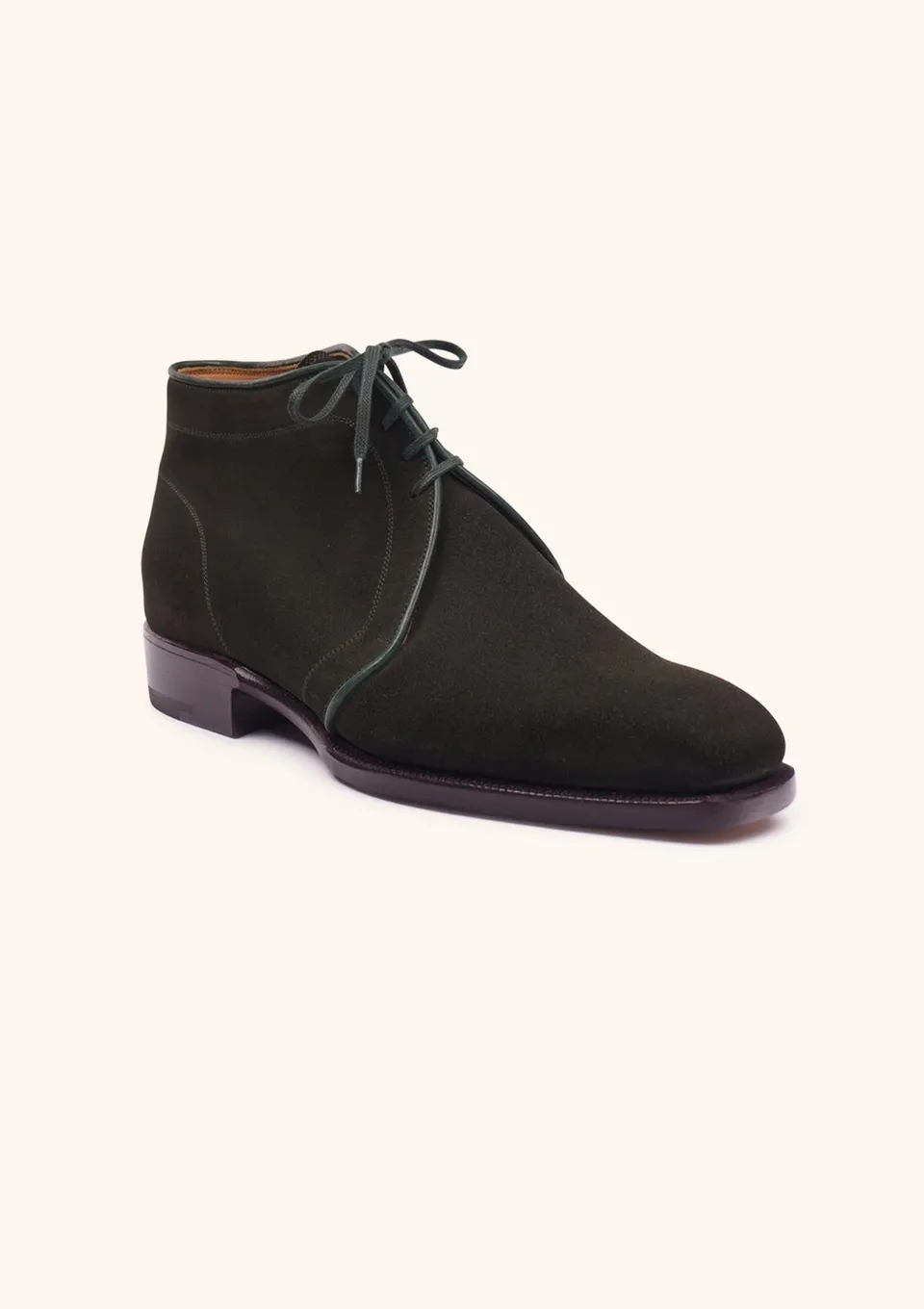 Stefano Bemer Boots Chukka C7291 stivali camoscio loden 40.5