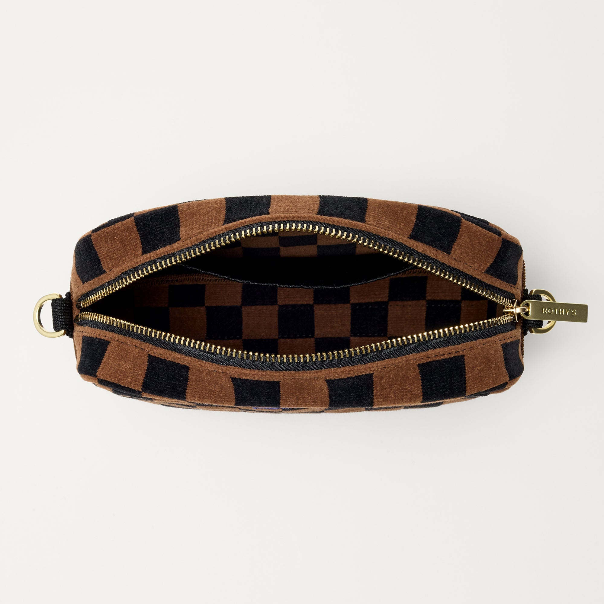 Rothy's The Crossbody Camera Bag borsa tracolla ReVelvet Umber Check