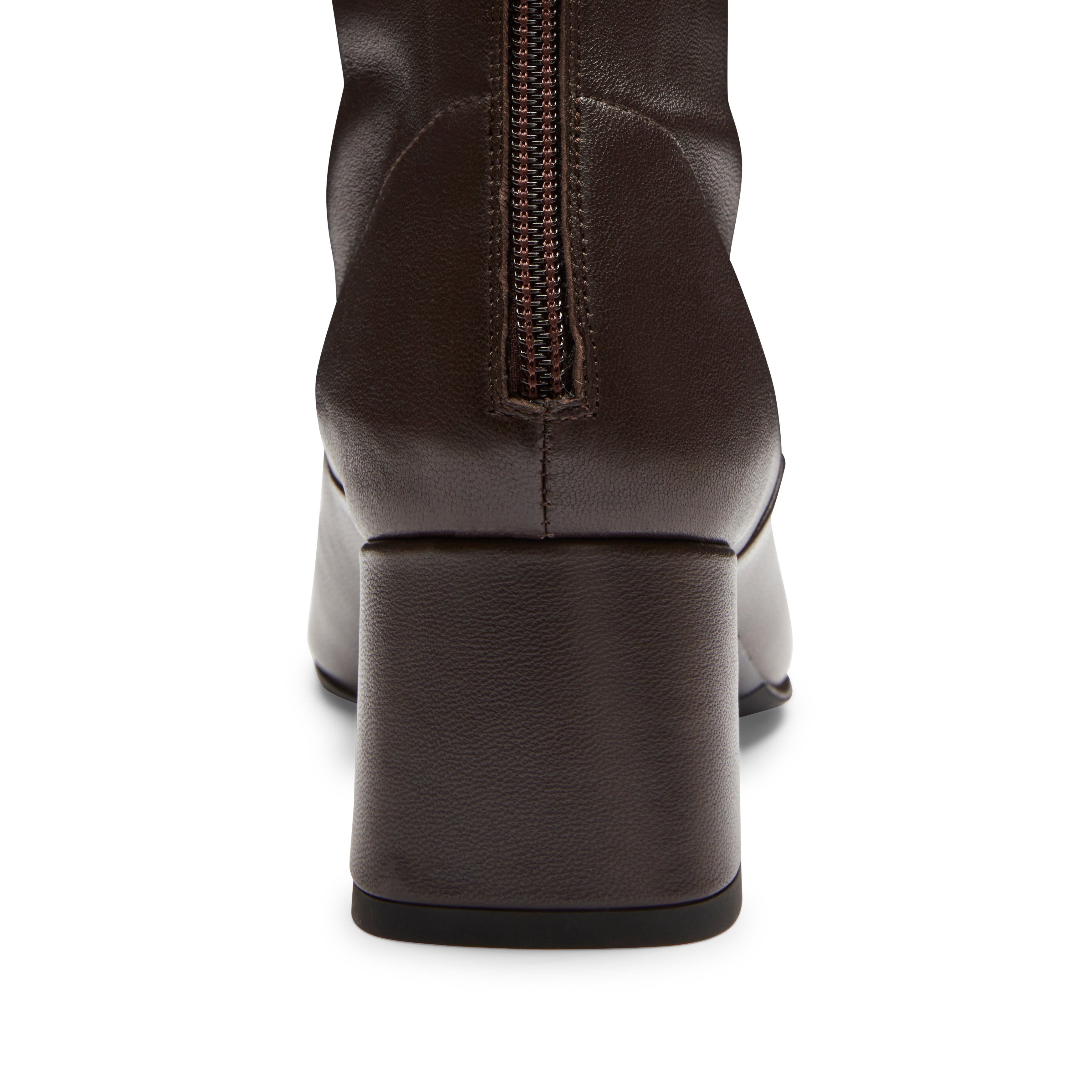 F.lli Rossetti Stivaletto pelle moro tacco 50mm zip