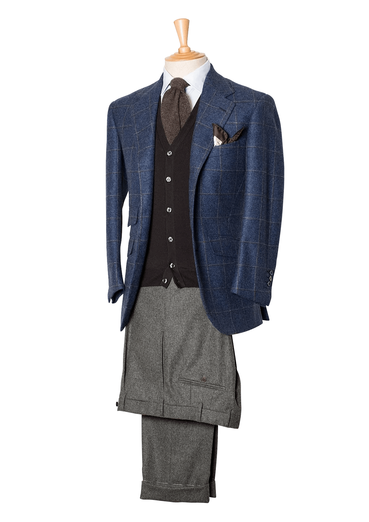 Stefano Bemer Blazers SV2026 Giacca Cashmere Blu quadri 44