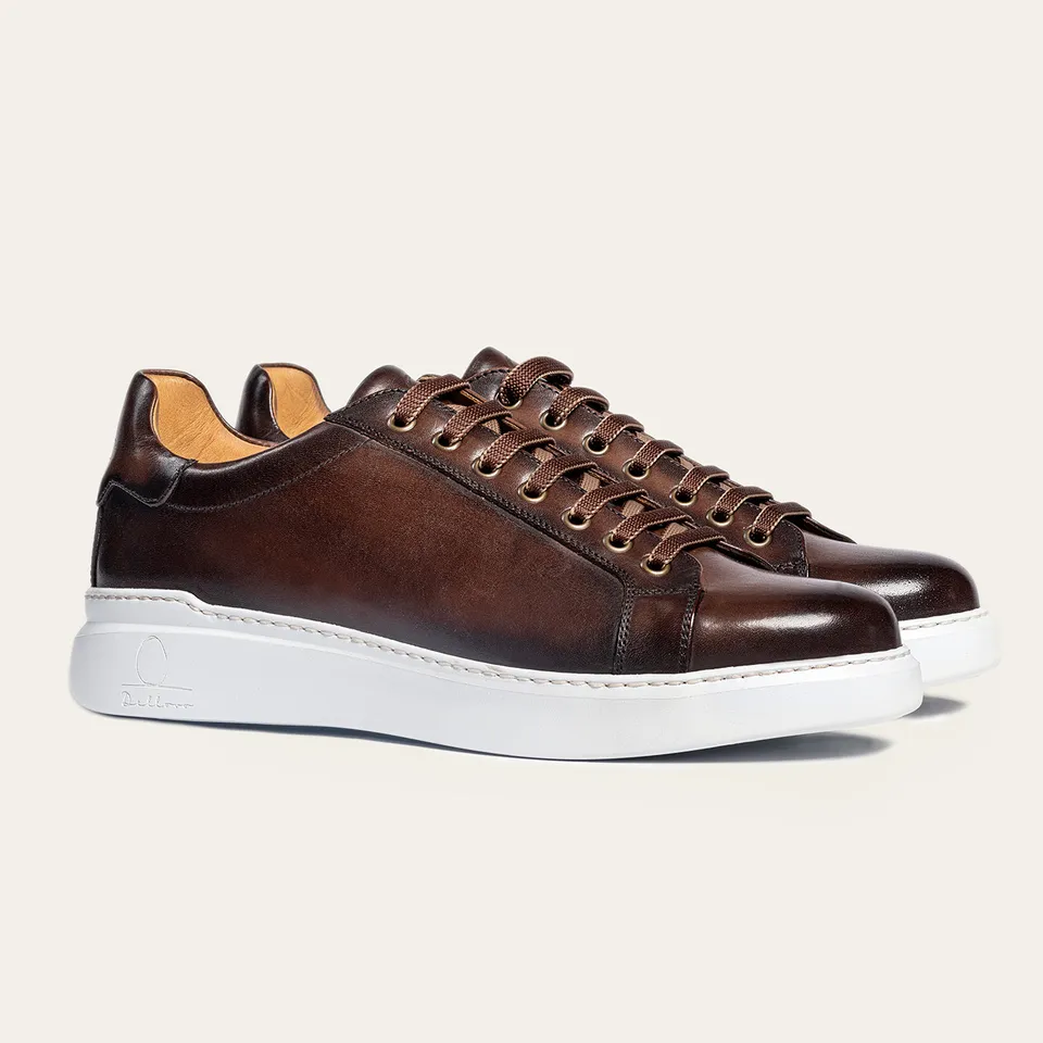 Dellovo Posillipo Sneaker Uomo Nero Pelle Vitello
