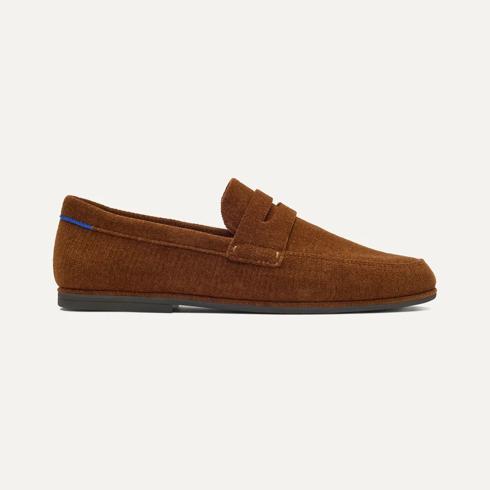 Rothy's The Ravello Penny Loafer mocassini uomo marrone scamosciato