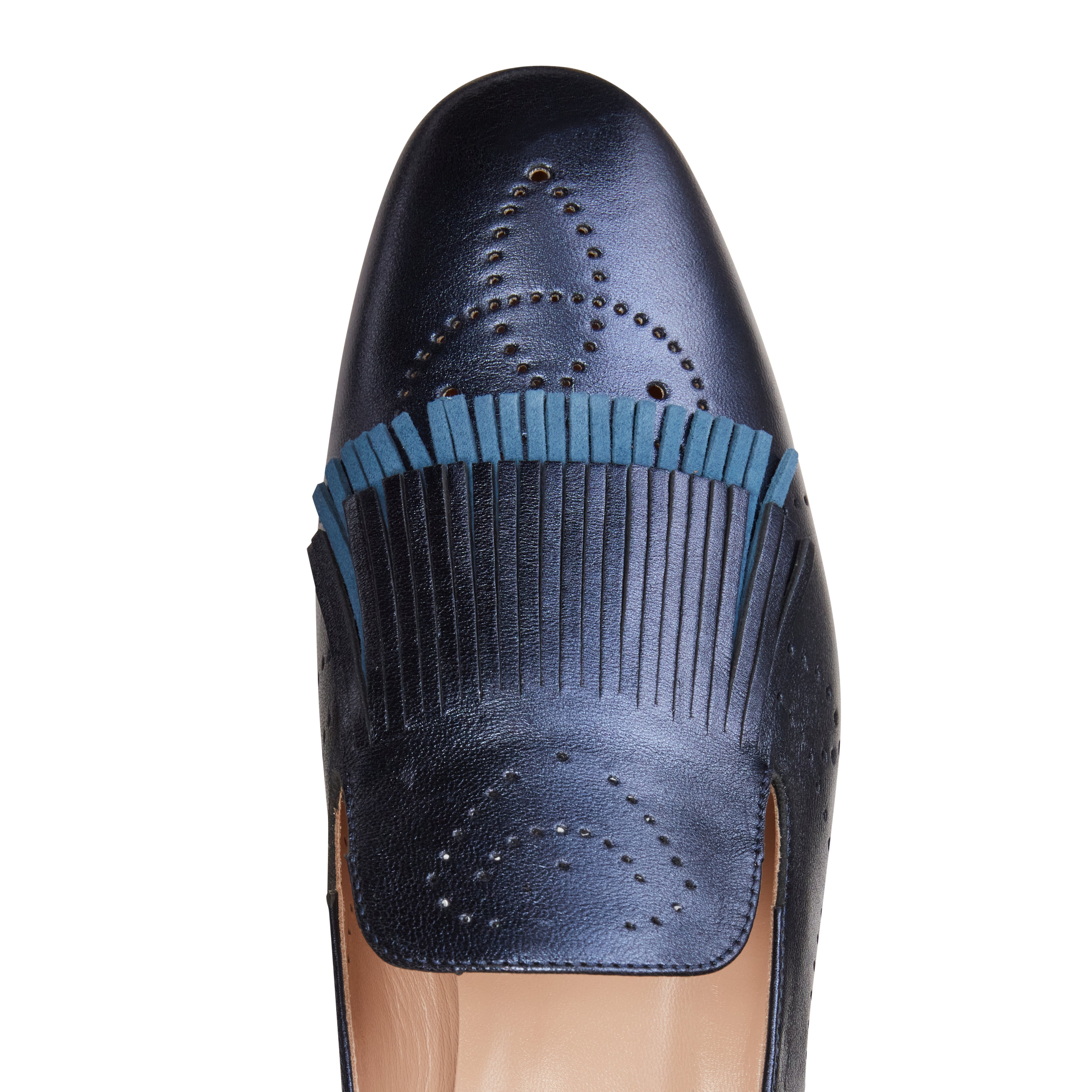 F.lli Rossetti Hobo 65345 Slipper Blumetalli in Pelle