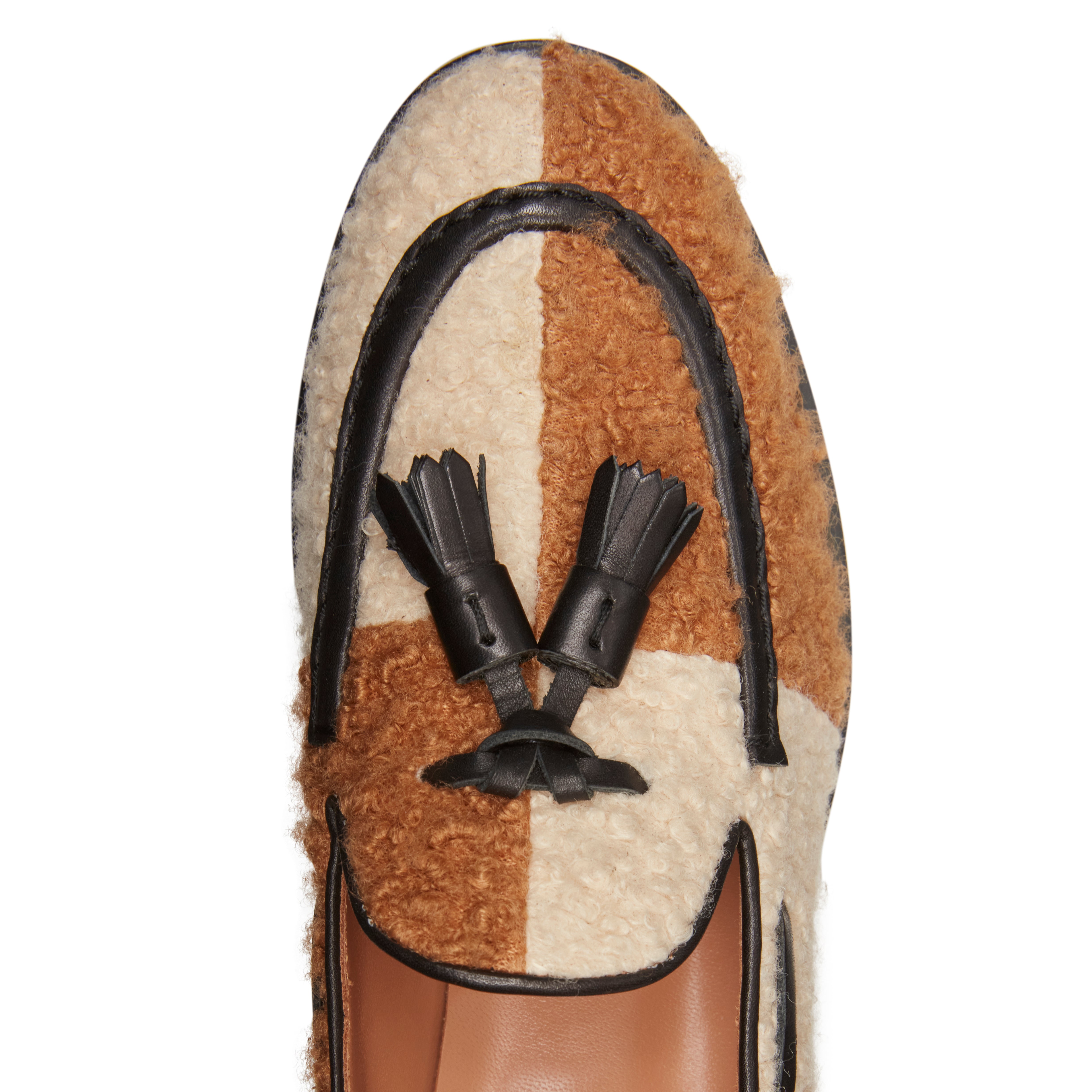 F.lli Rossetti Brera 68289 Mocassino Avorio Tessuto Scacchi