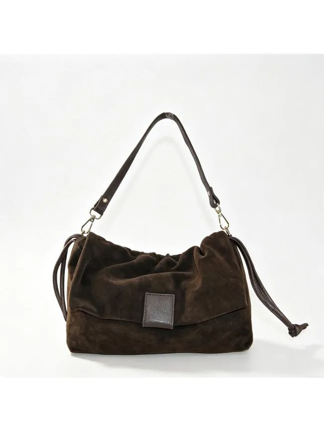 Sandro Barbera & Figli BALG39843 borsa a spalla pelle moro camoscio