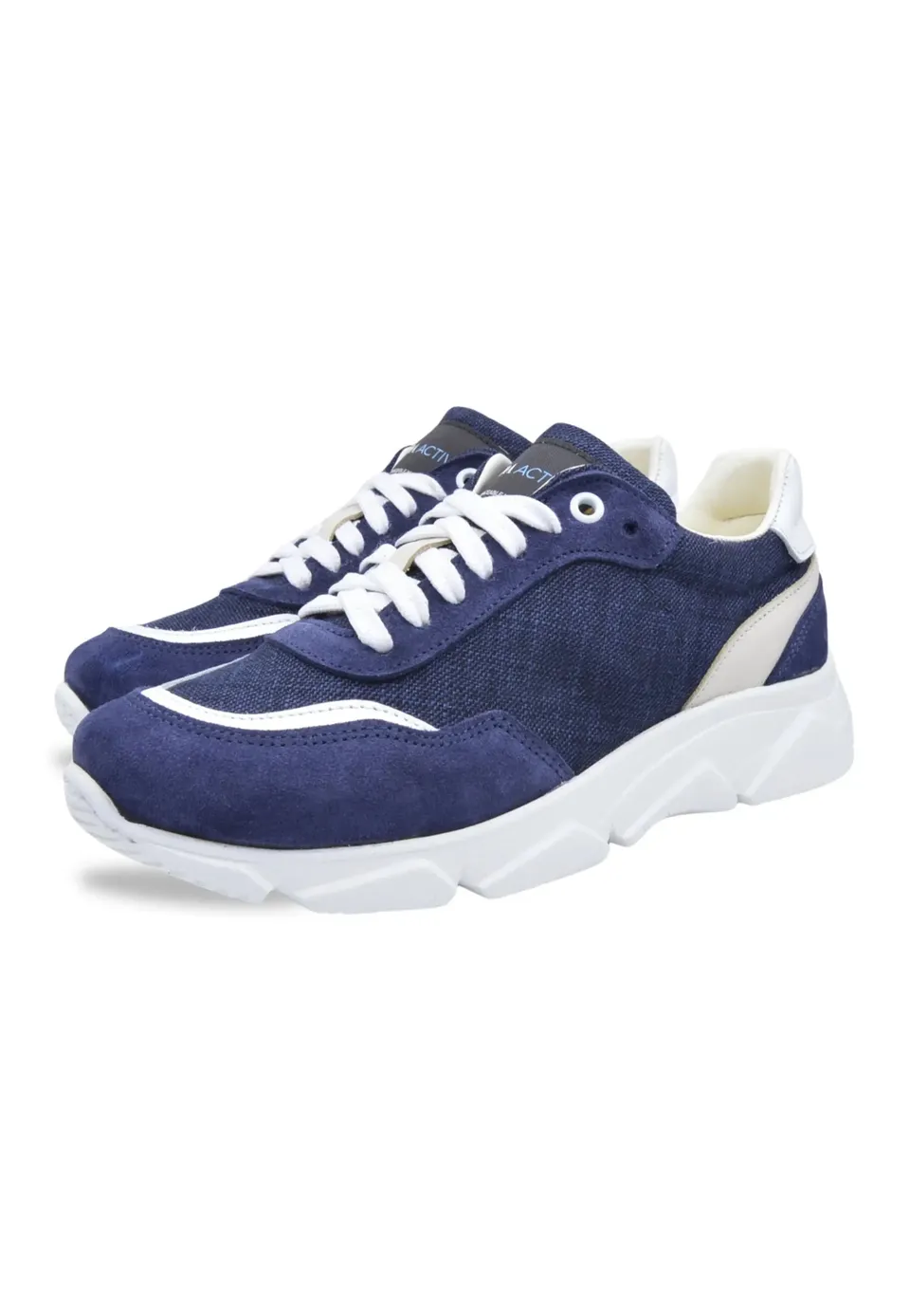 Wooly Runix Lady Sneaker Donna Blu Lana Merino Fatta a Mano