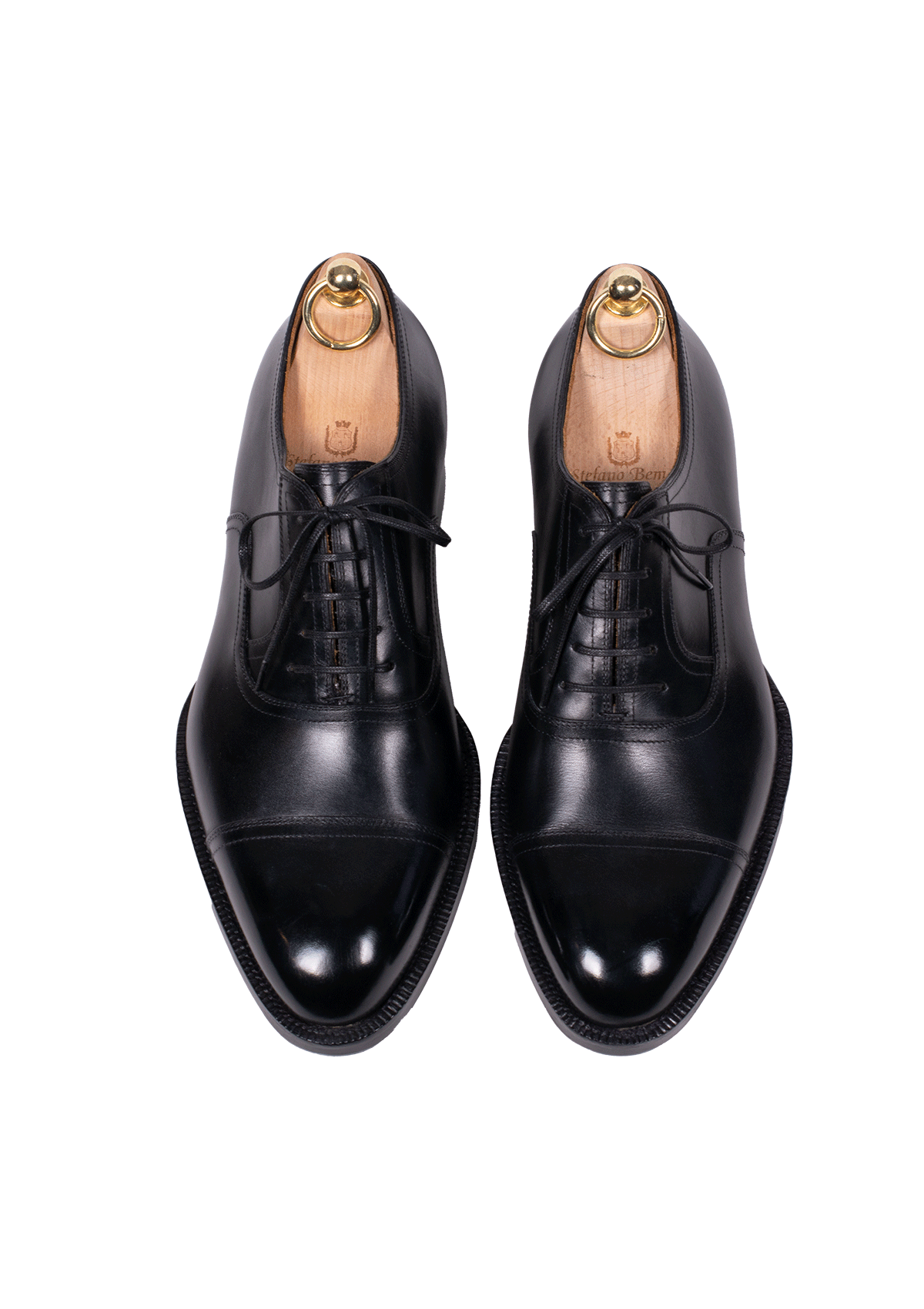 Stefano Bemer Oxfords T6430 stringate nere pelle francese