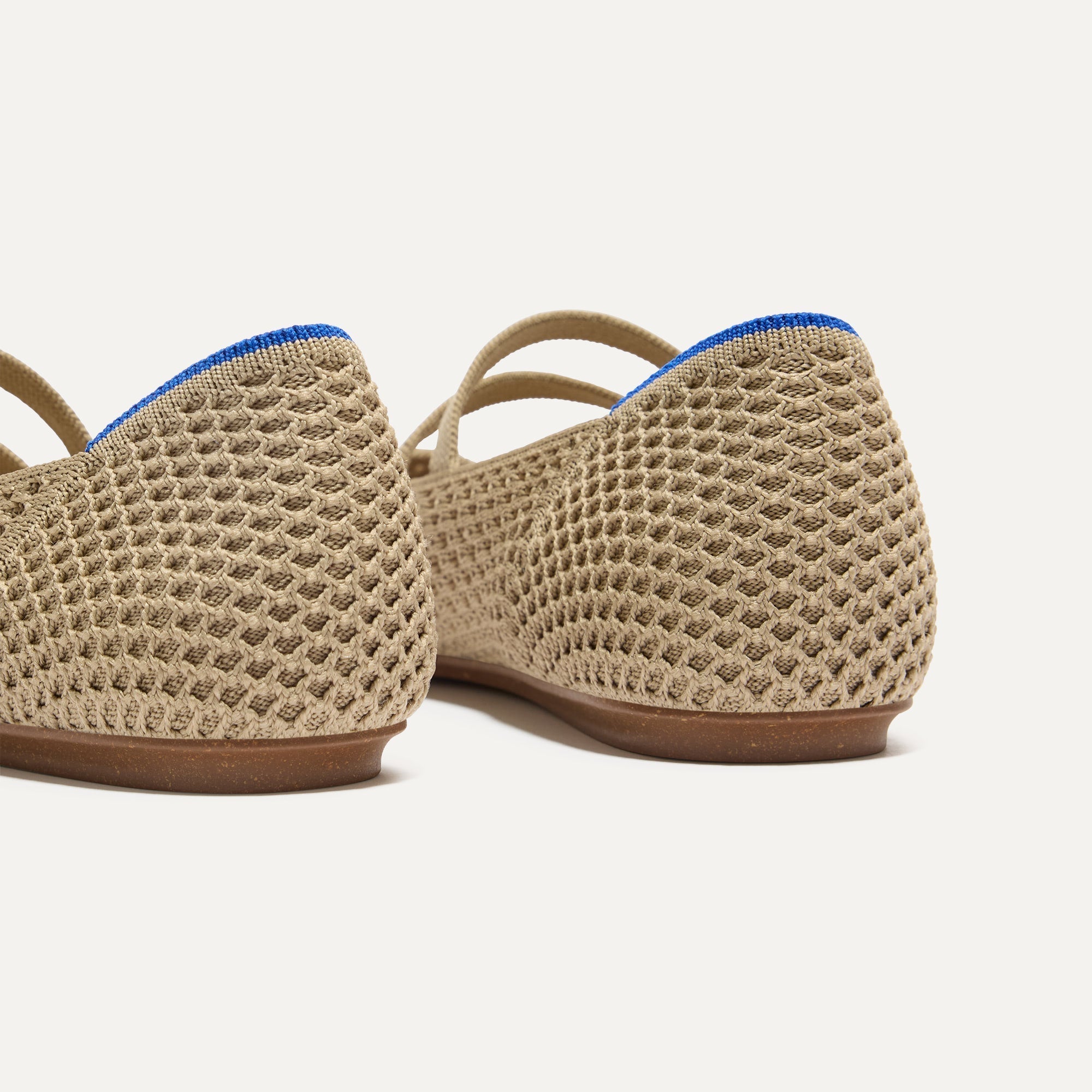 Rothy's The Double Buckle Mary Jane ballerine Dune Mesh beige