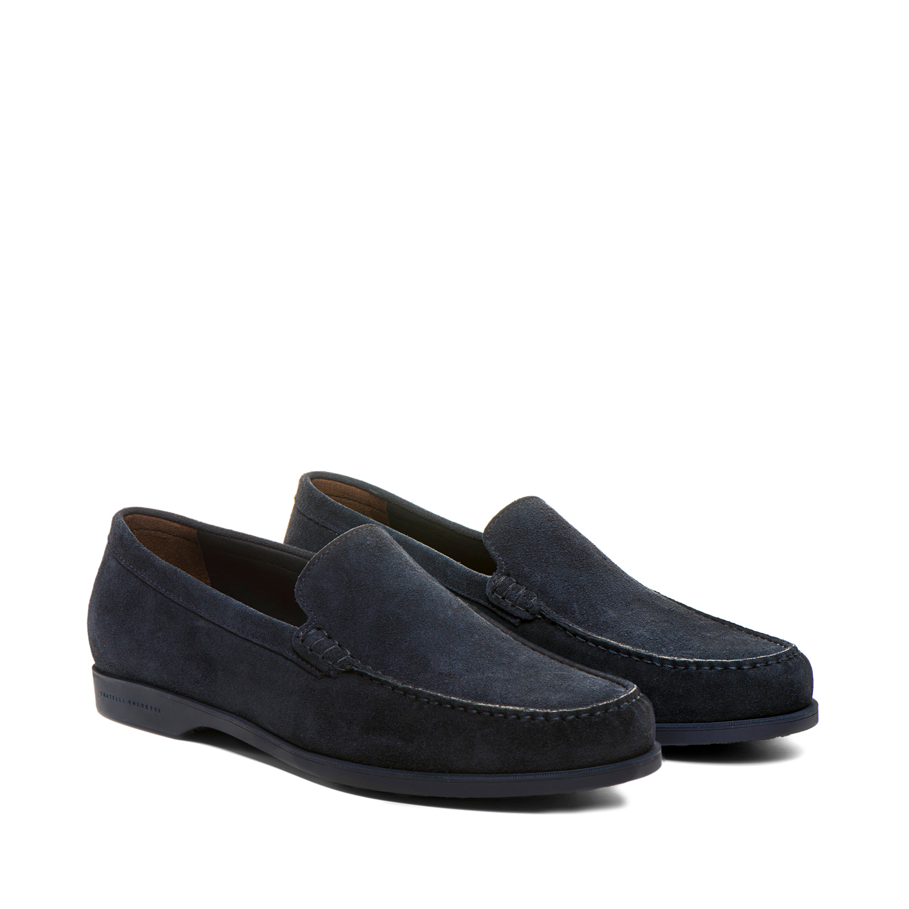 F.lli Rossetti 13302 mocassino uomo suede blu marine