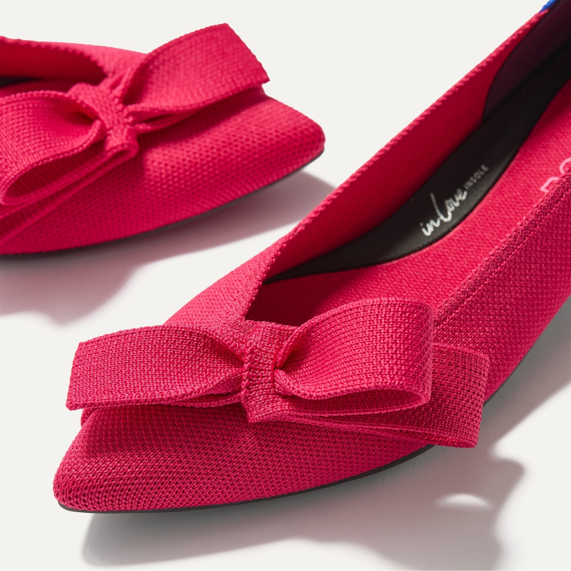 Rothy's The Bow Point II ballerine Rouge rosso fiocco punta