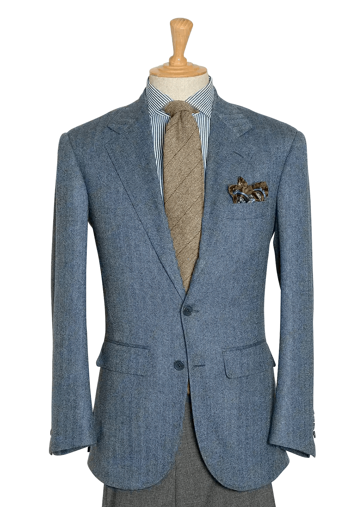 Stefano Bemer Blazers SV2017 giacca azzurra spigata lana