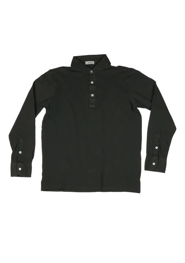 Stefano Bemer SV6019 polo verde inglese cotone stone