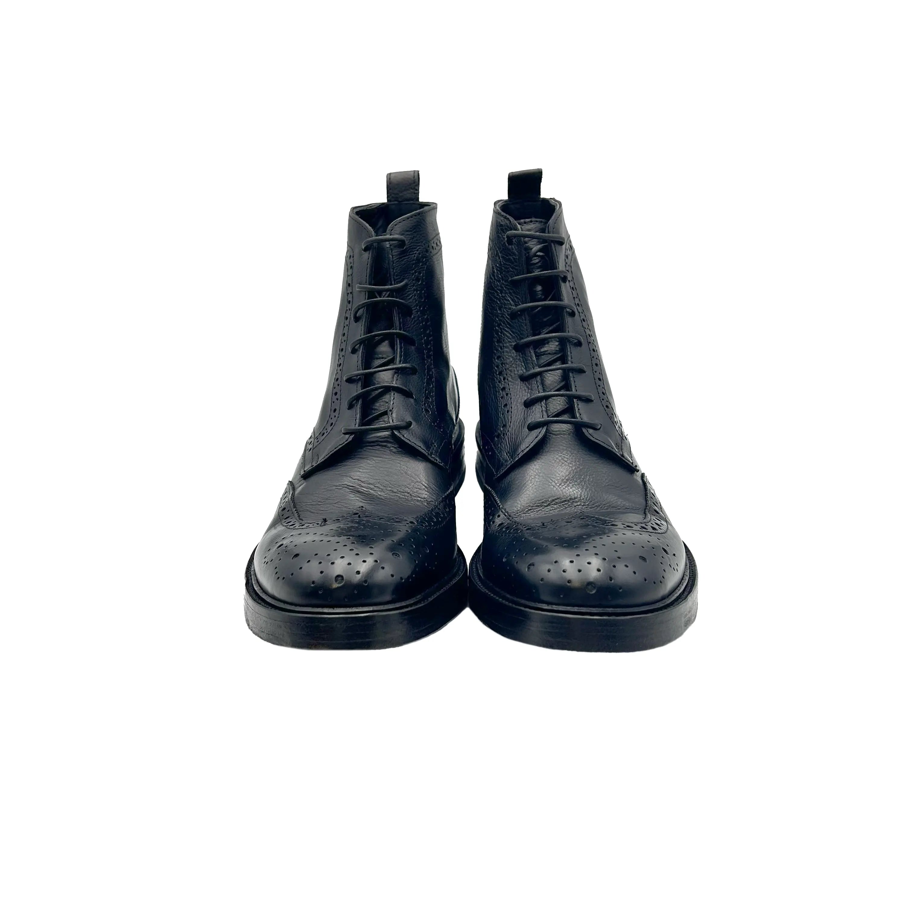 Sandro Barbera 34209 stivaletto uomo nero EU 39 stone wax brogue