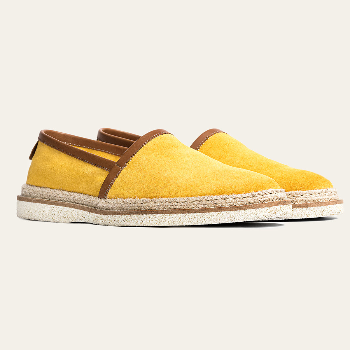 Dellovo Positano espadrillas uomo camoscio sabbia