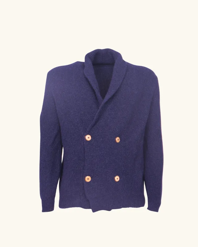 Stefano Bemer Knitwear W26SB207 cardigan cashmere blu