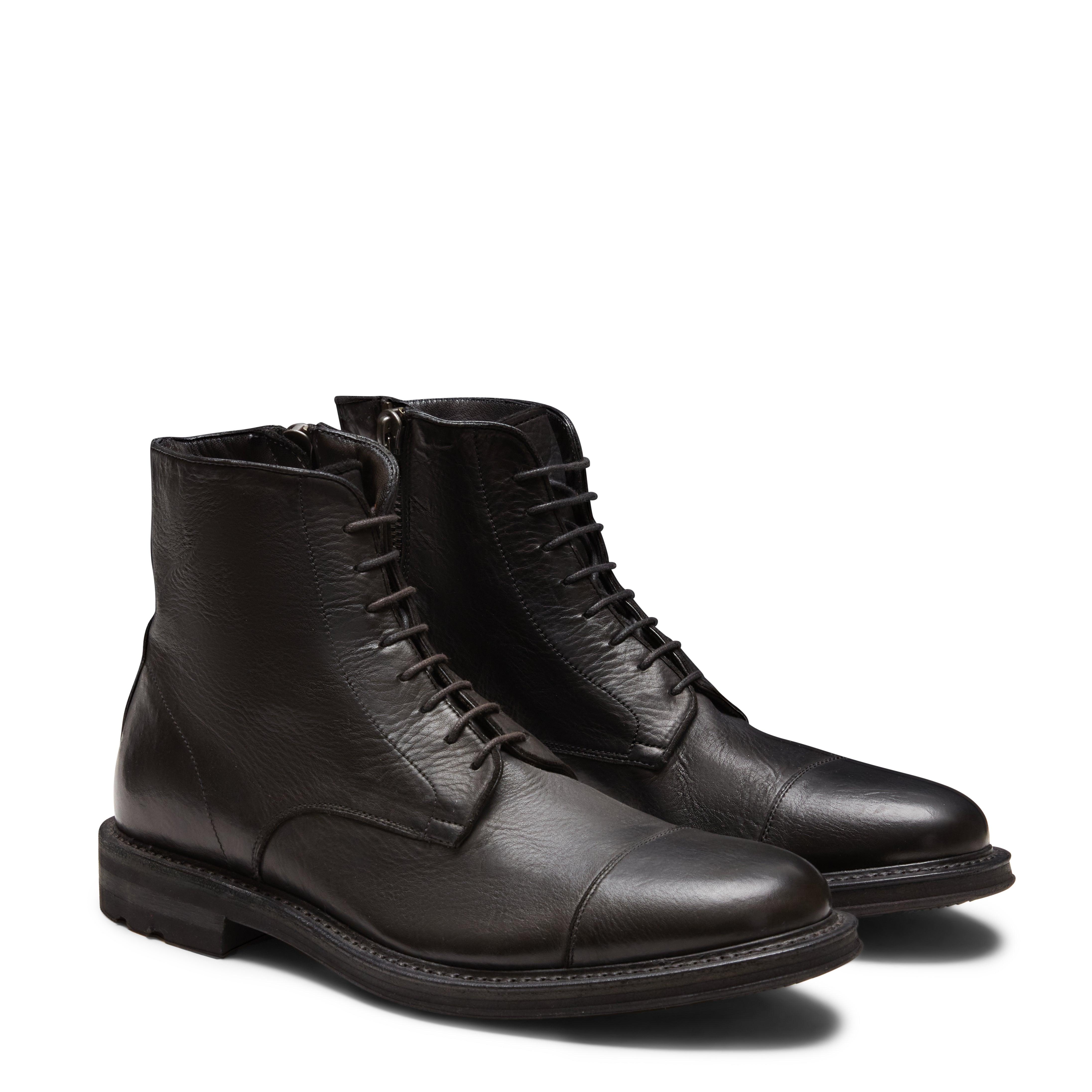 F.lli Rossetti 14155 polacco uomo nero pelle con zip