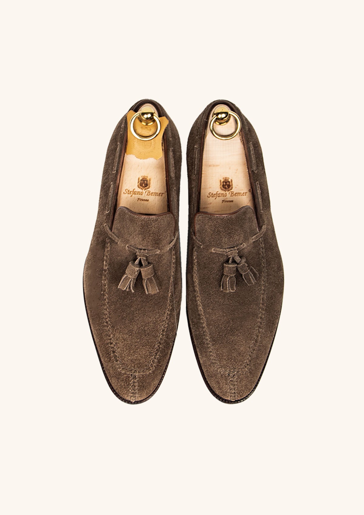 Stefano Bemer Loafers C1210 mocassini oliva camoscio