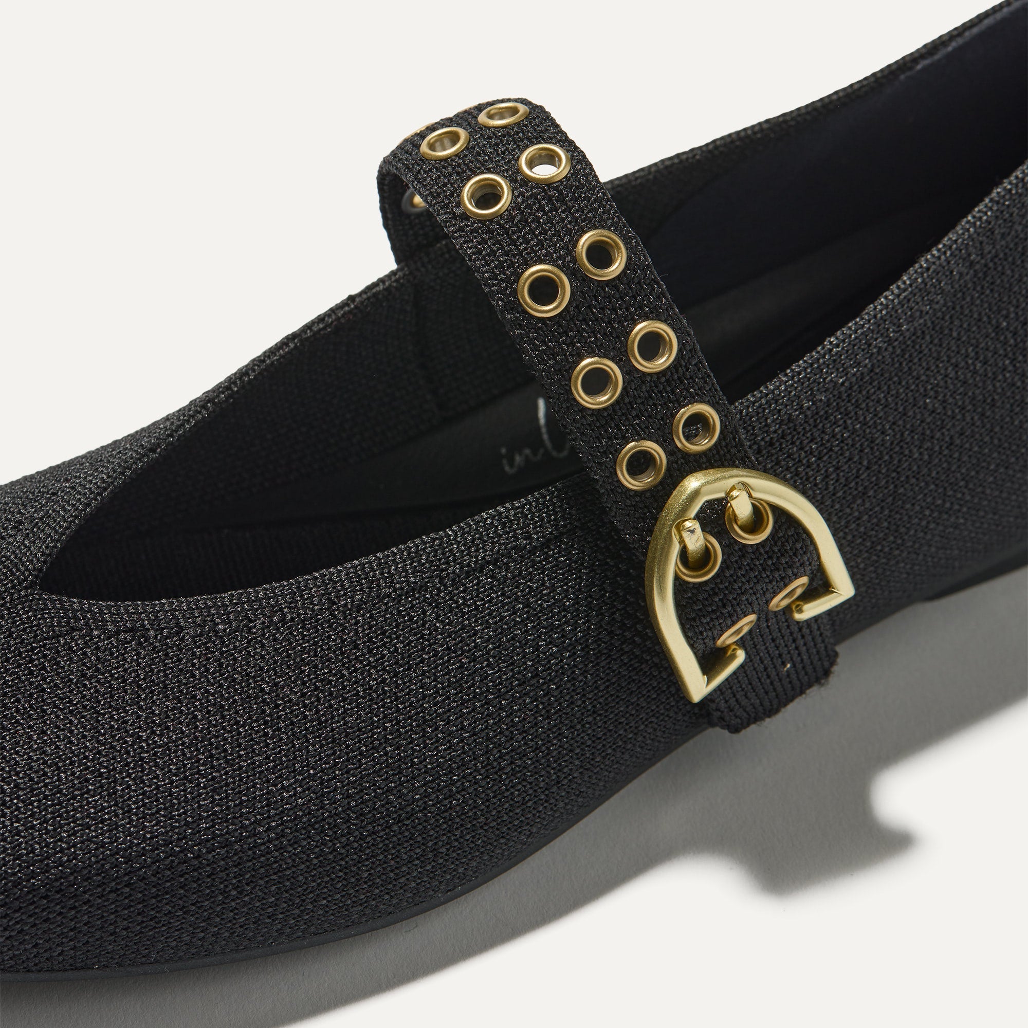 Rothy's Flats The Max Buckle Mary Jane ballerine Black punta quadra