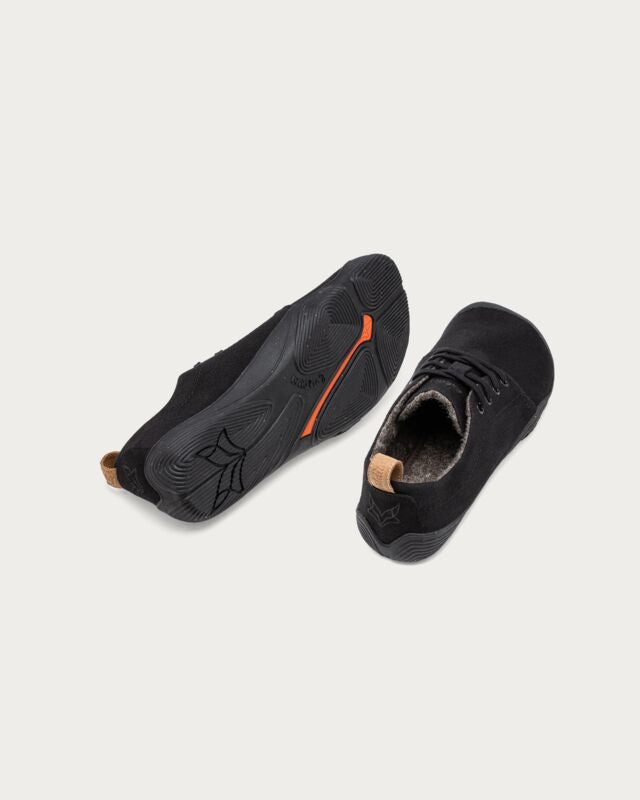 Wildling Shoes Risaik black scarpe basse nere lana calde