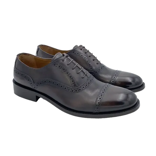Sandro Barbera 44204 Oxford Half Brogue Uomo Cioccolato Pelle