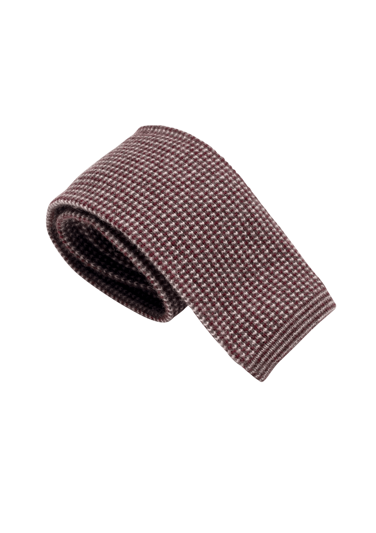 Stefano Bemer Maglia Pattern 1 Cravatta Lana Bordeaux 8 cm