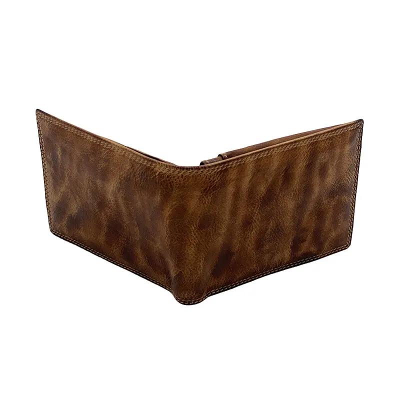 Sandro Barbera Portafoglio pelle mocha stone wax portamonete patta