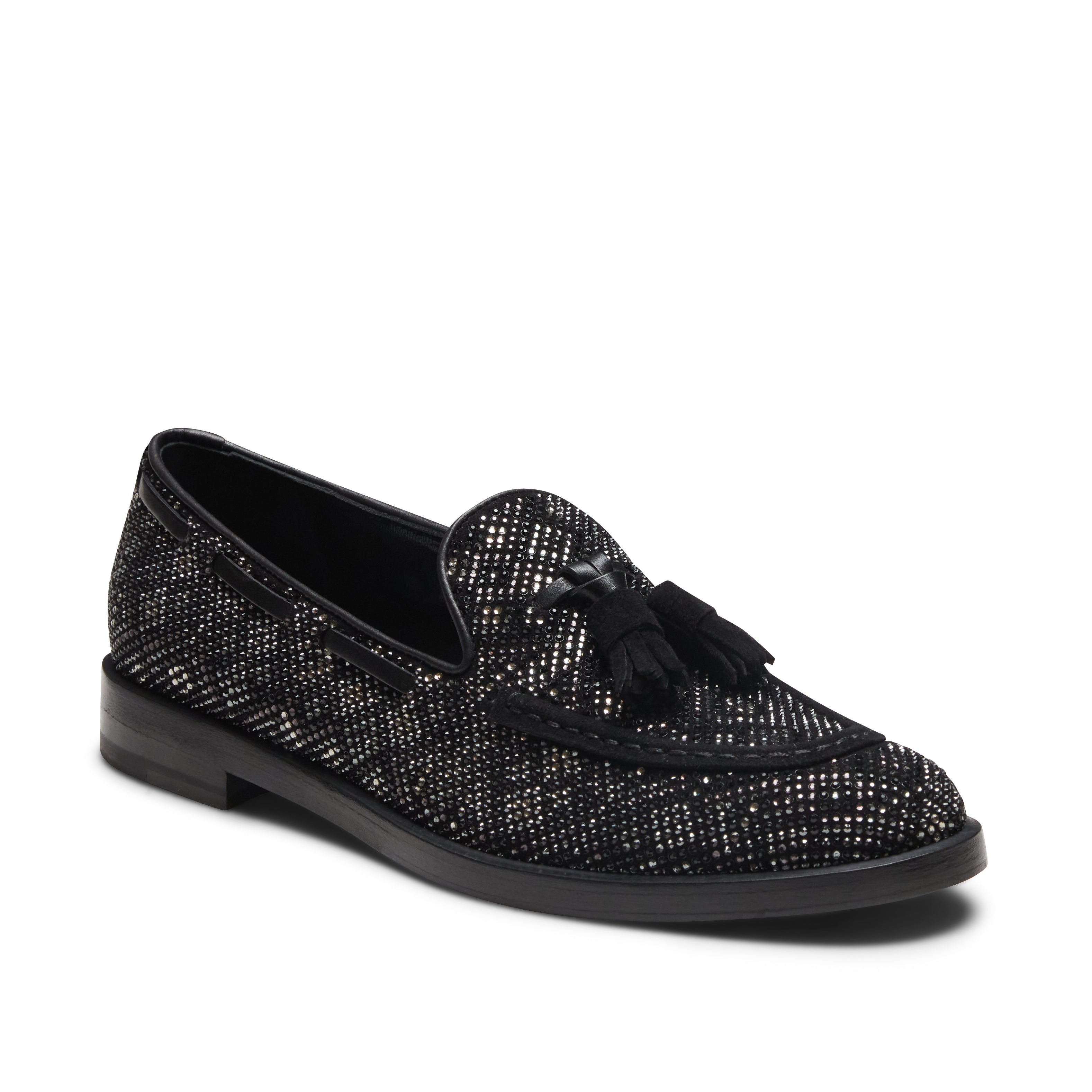 F.lli Rossetti Brera 68127 Mocassino Suede Nero Strass