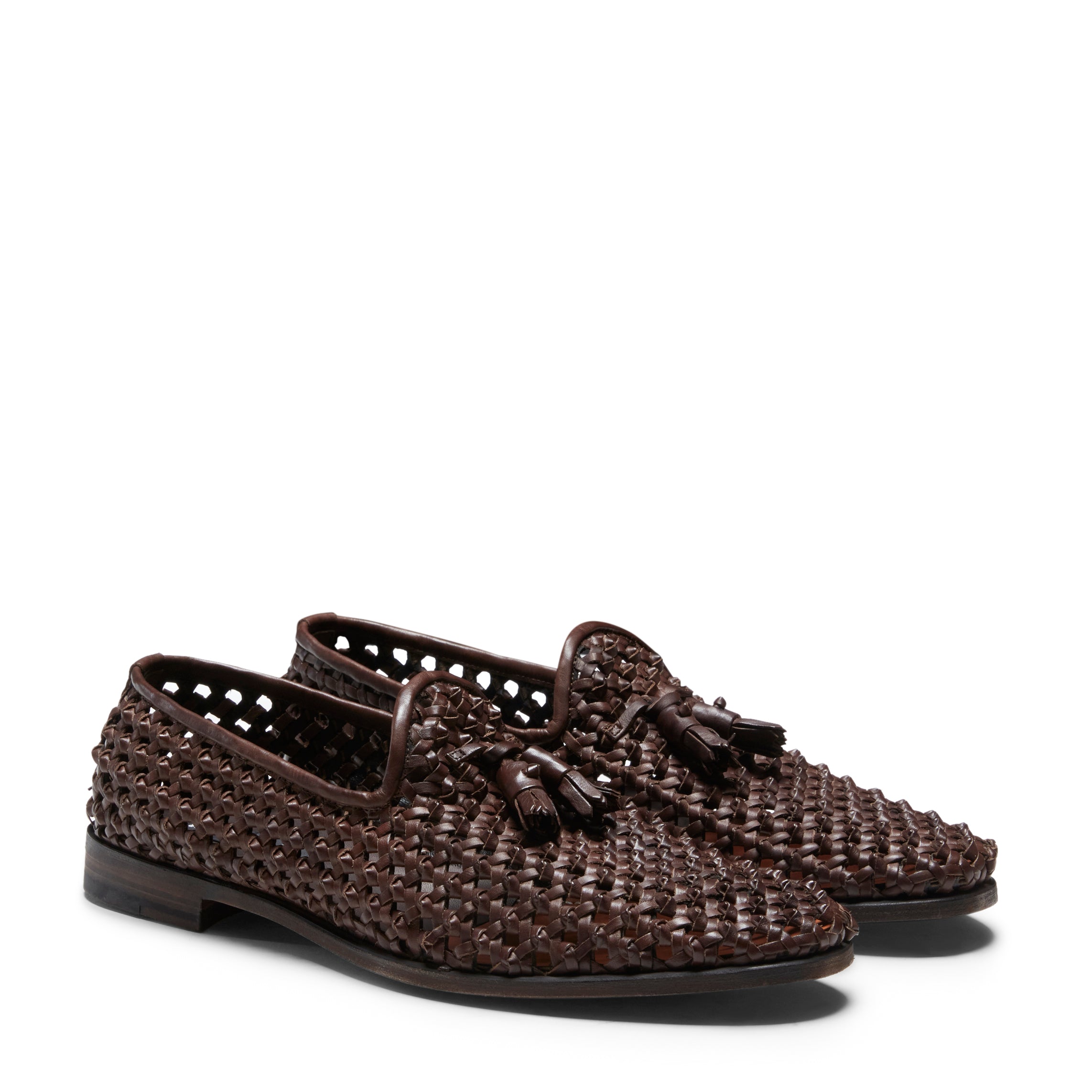 F.lli Rossetti slipper mogano pelle nappine cuoio