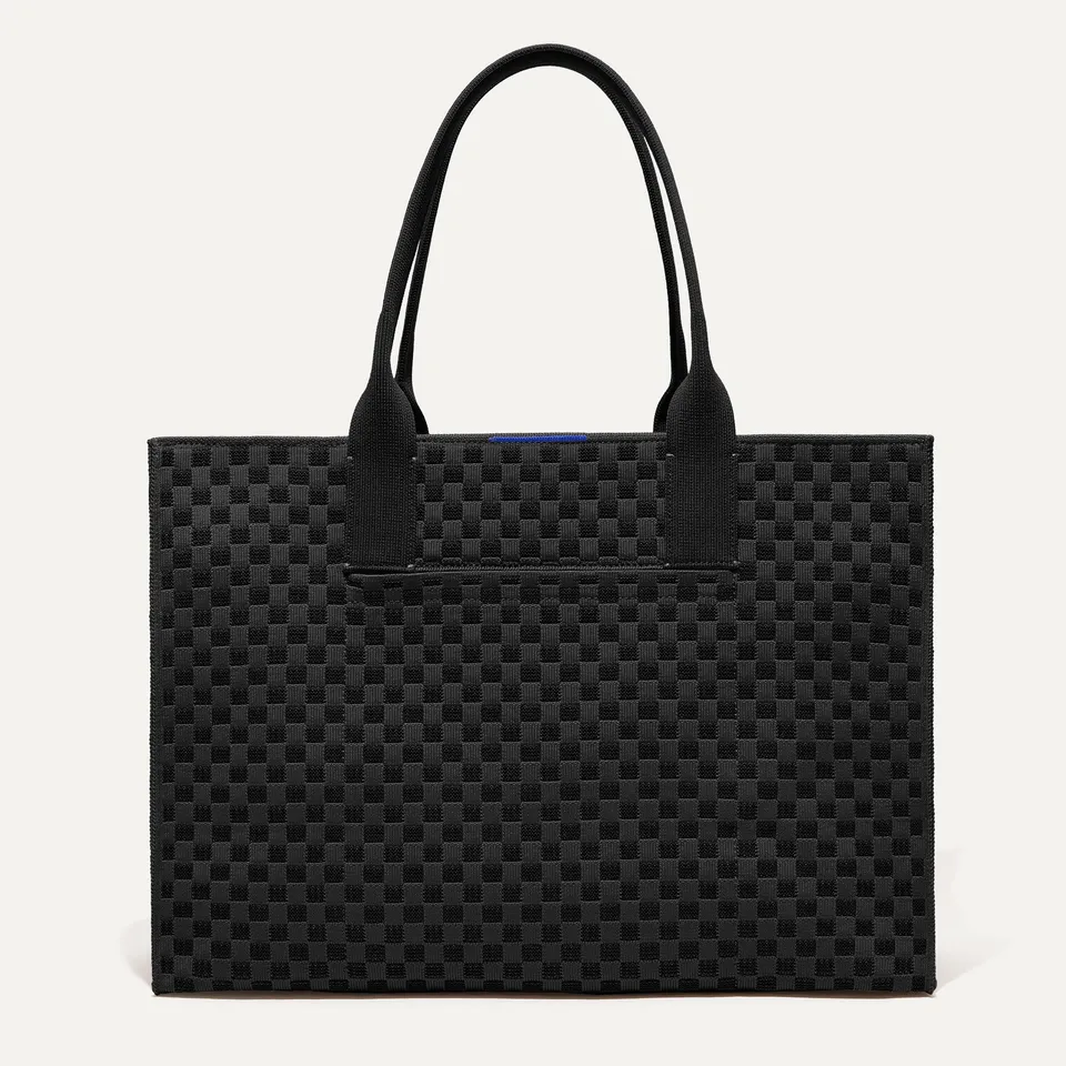 Rothy's The Classic Tote borsa tote Black Sand con zip