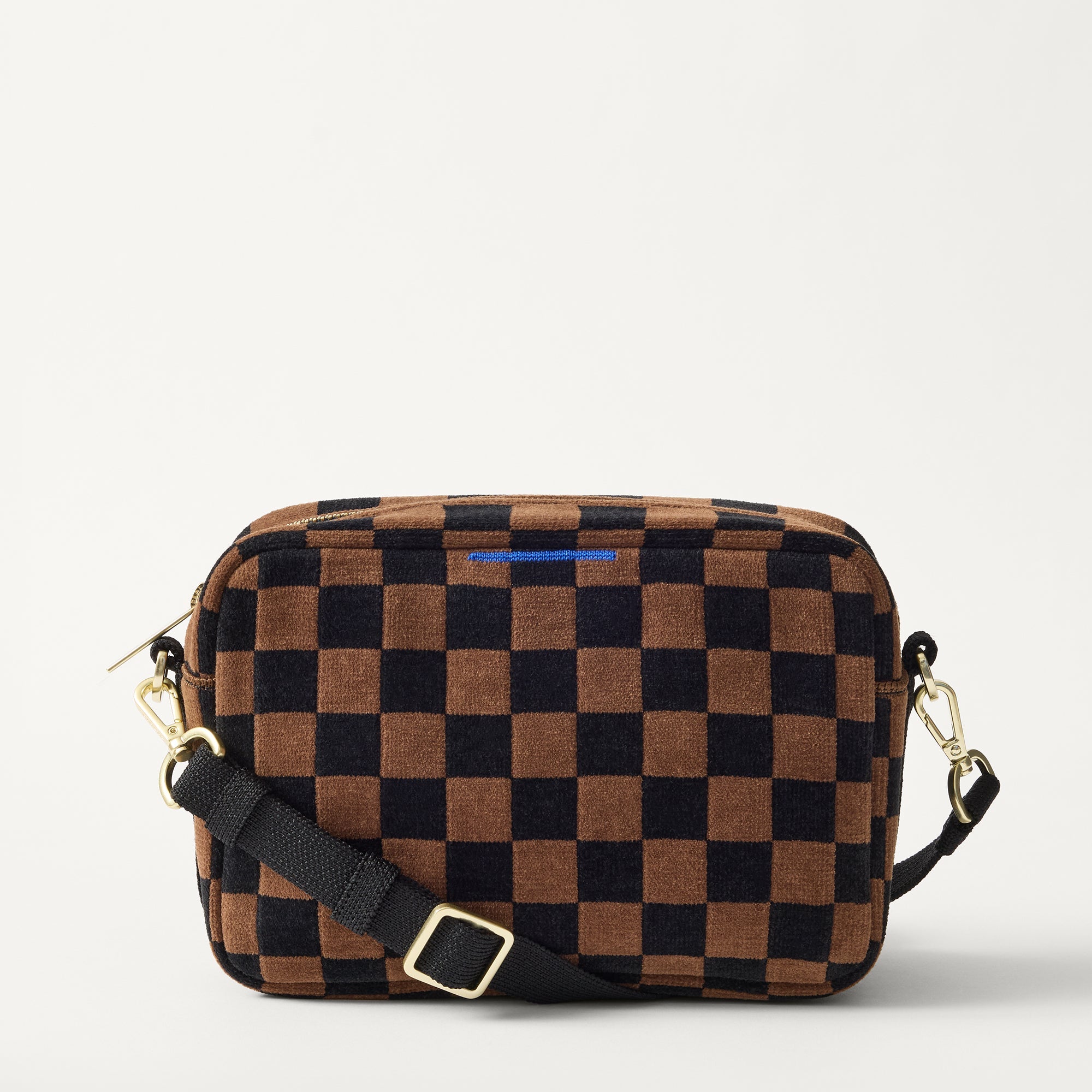 Rothy's The Crossbody Camera Bag borsa tracolla ReVelvet Umber Check