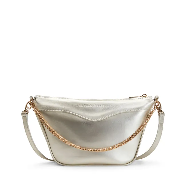 F.lli Rossetti Claire 84852 pochette pelle sabbia metallizzato