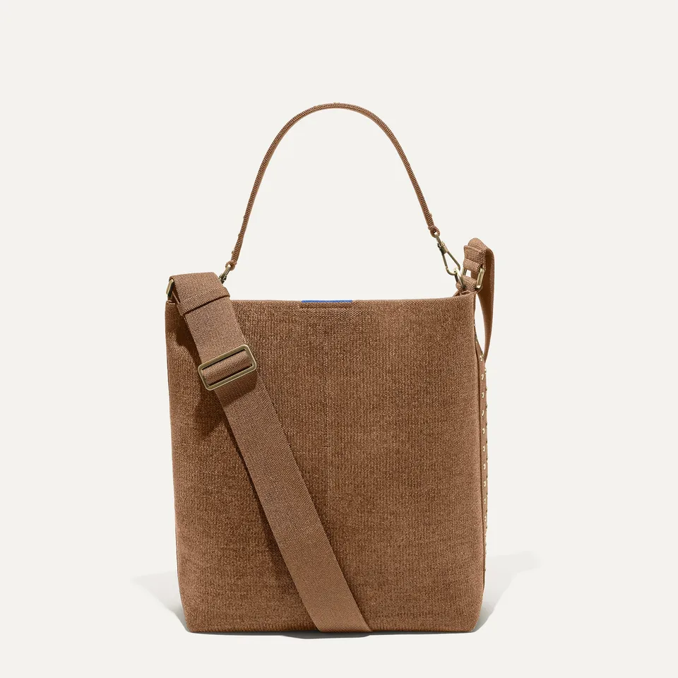 Rothy's The Bucket Bag borsa secchiello ReVelvet Cinnamon