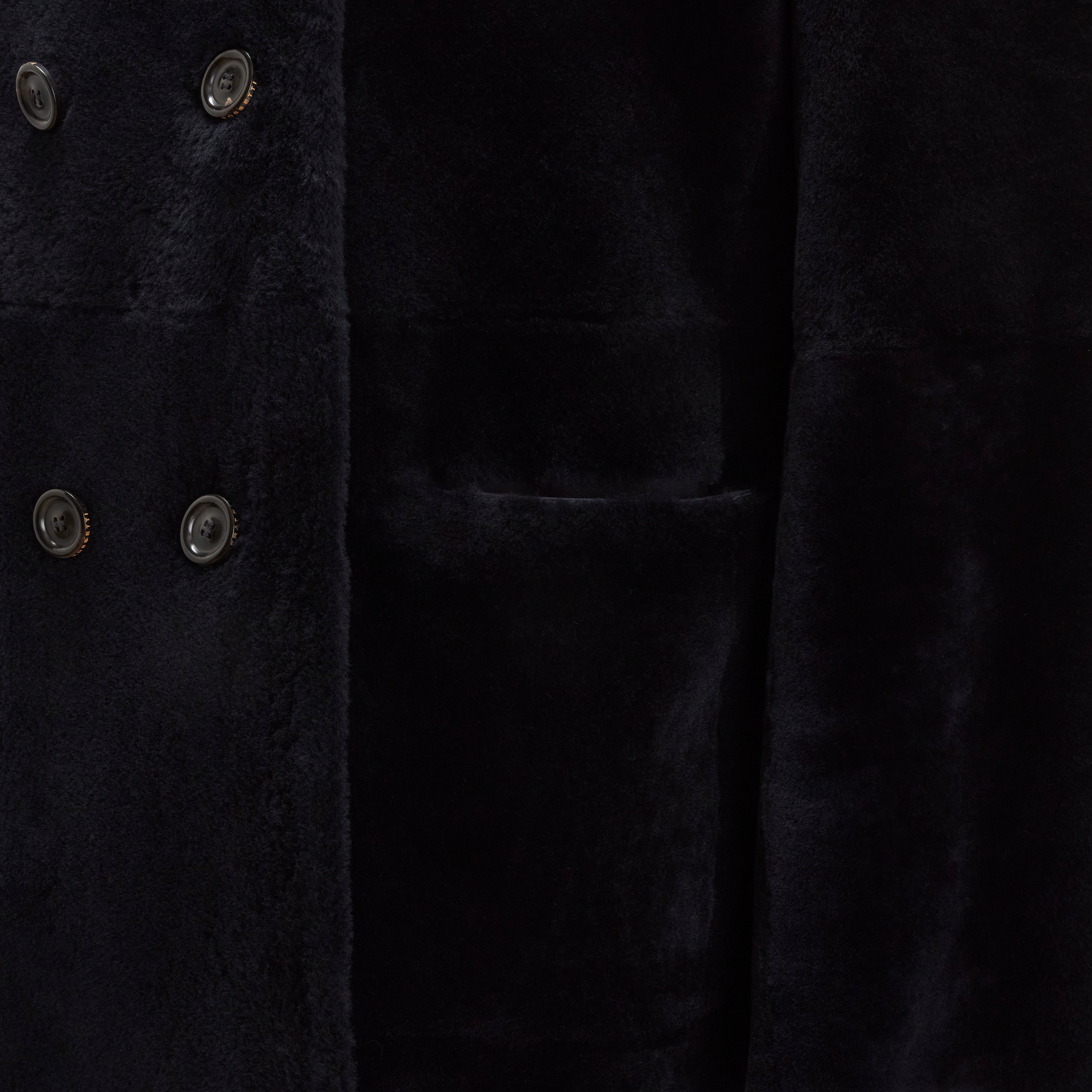 F.lli Rossetti 99810 cappotto uomo shearling blu reversibile