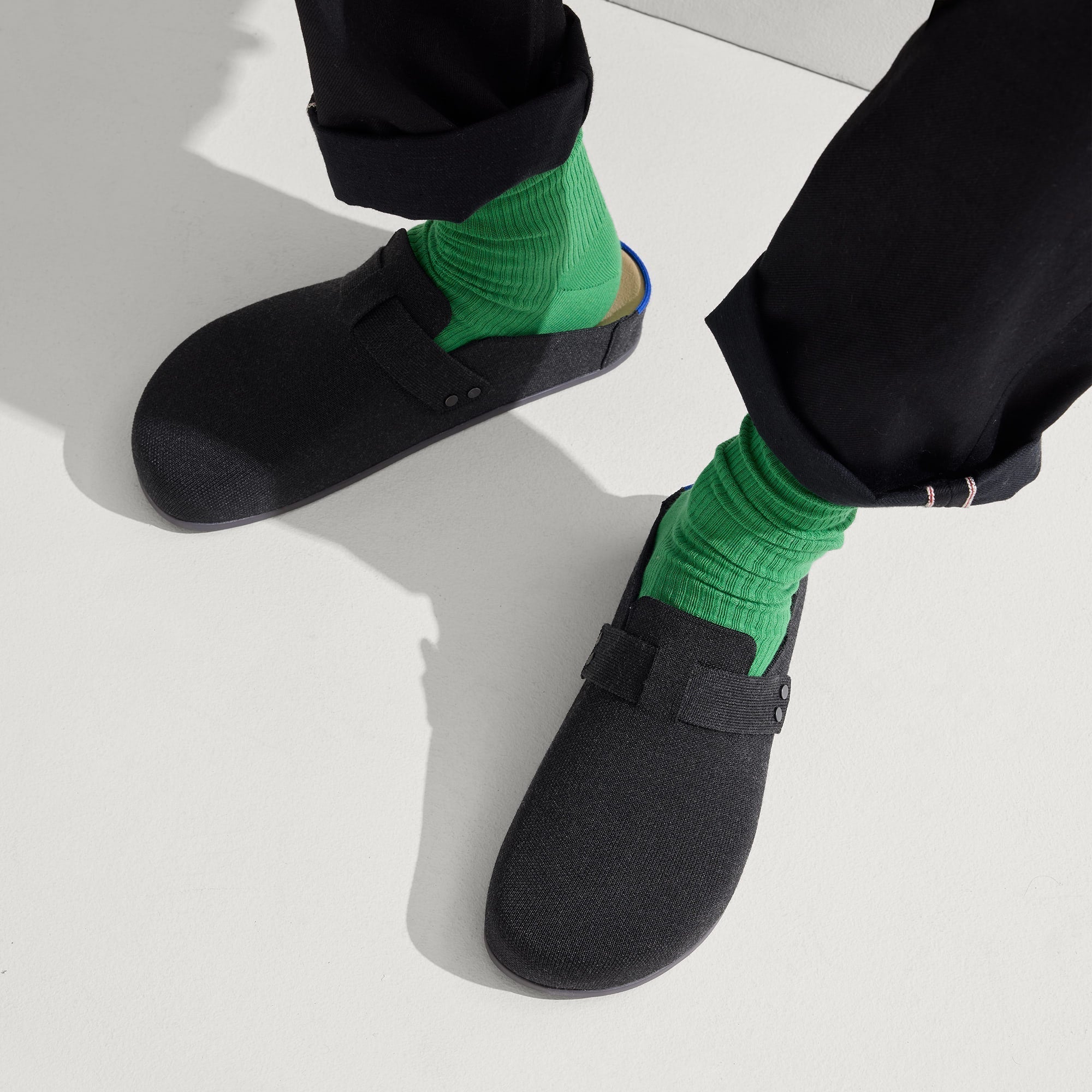 Rothy's The Men's Clog zoccoli uomo Soft Black in lana merino