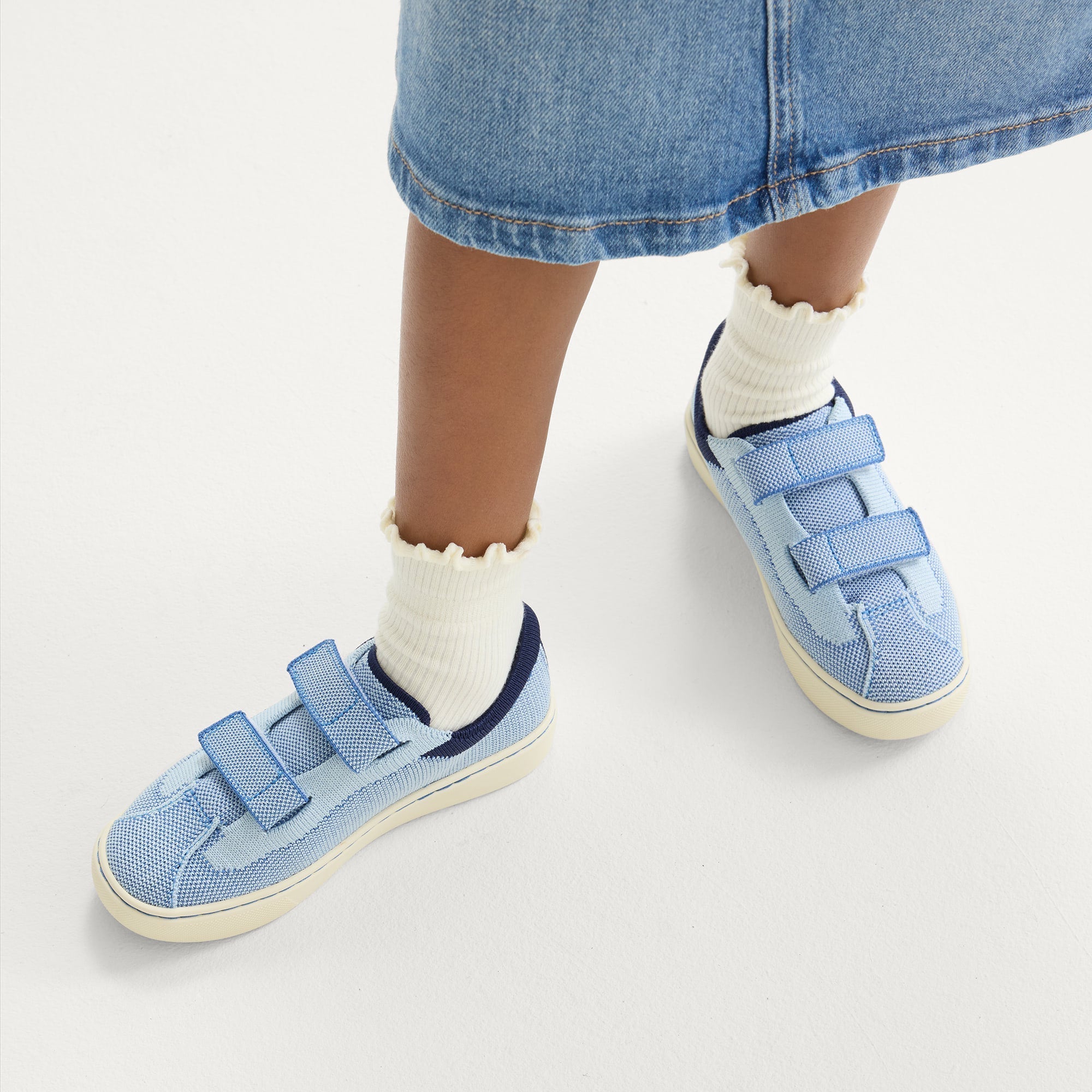 Rothy's The Kids Strap Sneaker sneakers bambino Berry Blue velcro