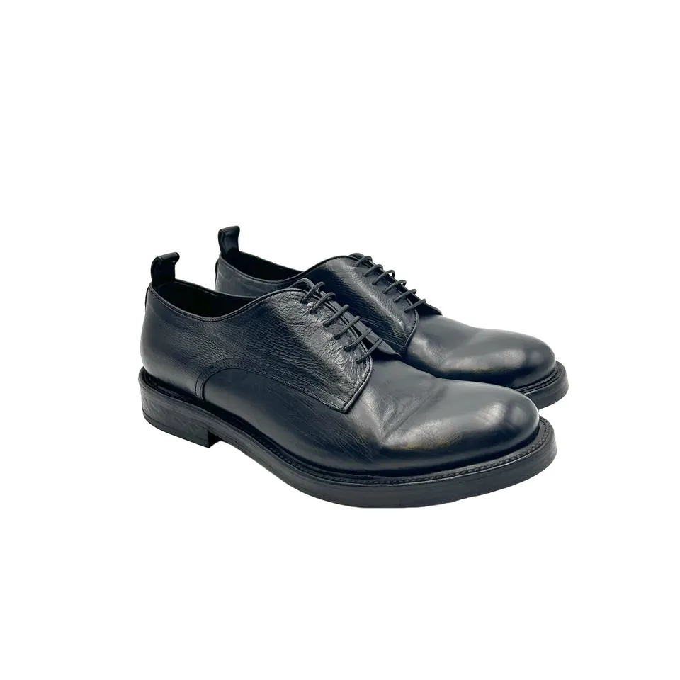 Sandro Barbera Stone Wax 34228 derby uomo nero pelle suola cuoio