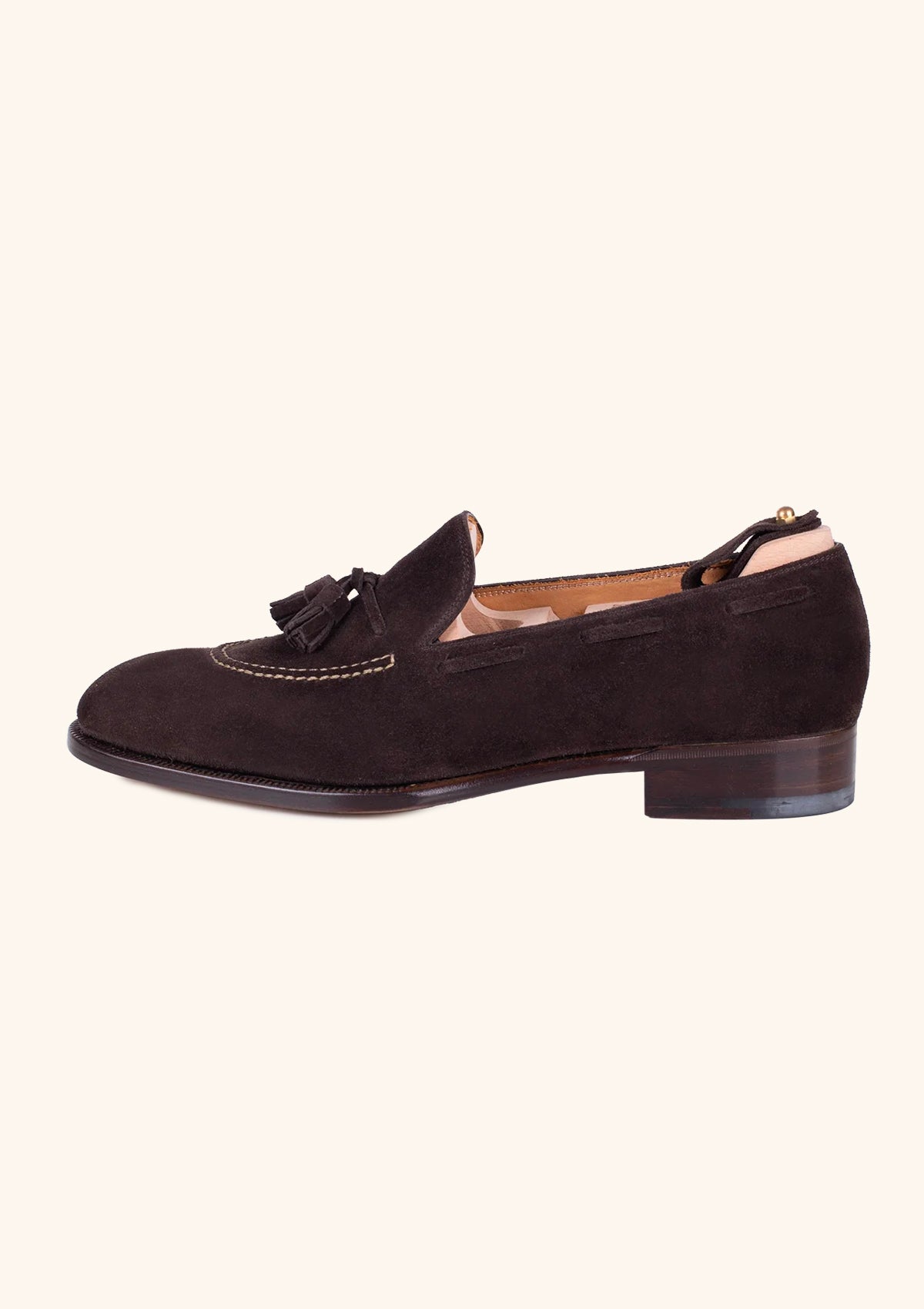 Stefano Bemer Classica C1327 Mocassini Uomo Camoscio Cioccolato 42