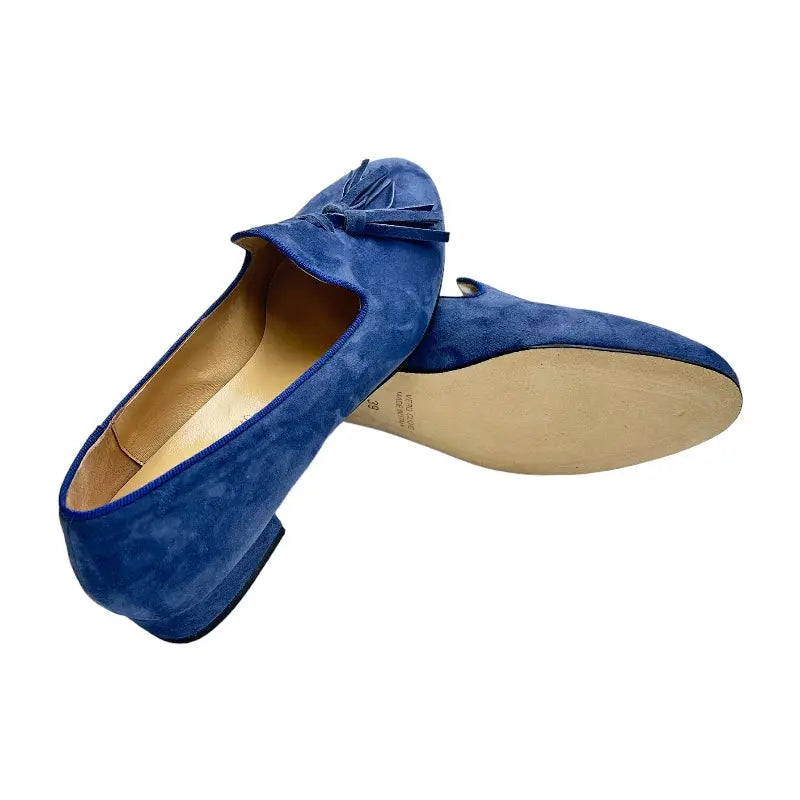 Sandro Barbera AC24 mocassino pelle jeans tacco basso