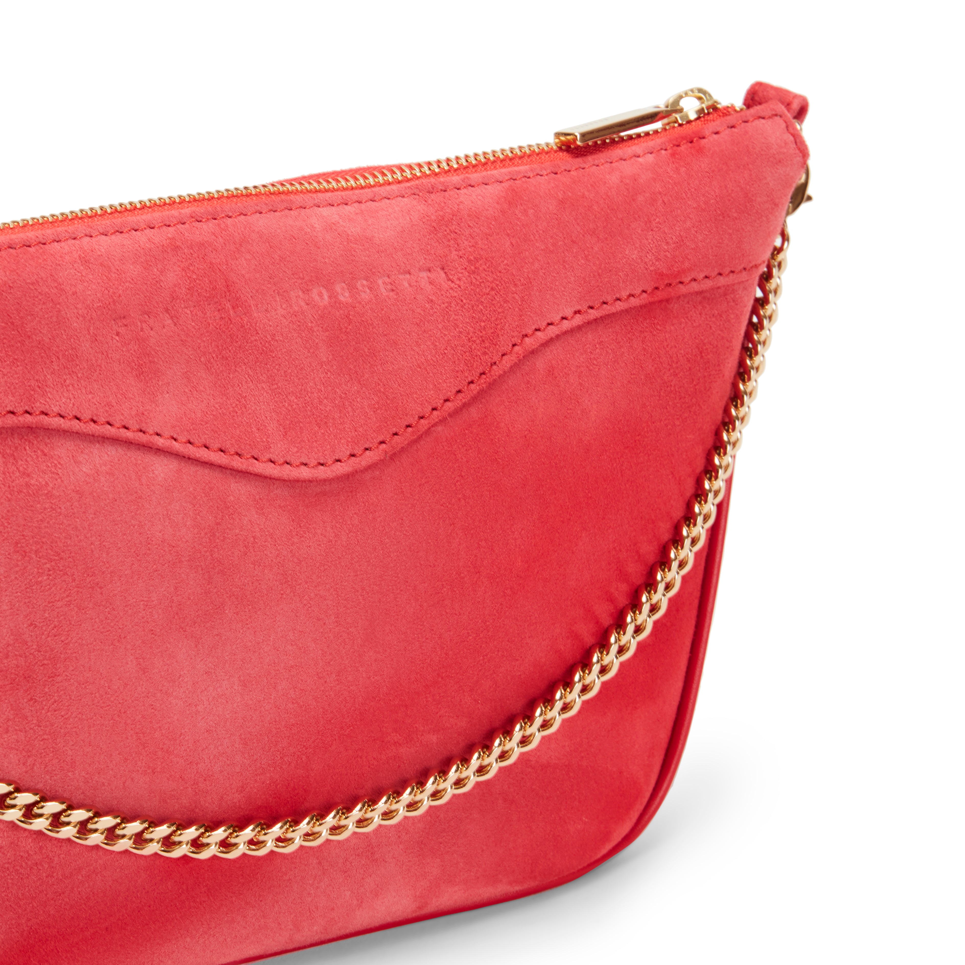 F.lli Rossetti Claire 84852 Pochette Suede Rosso Zip