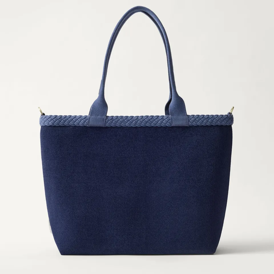 Rothy's Lightweight Zip Tote shopper Deep Navy con zip
