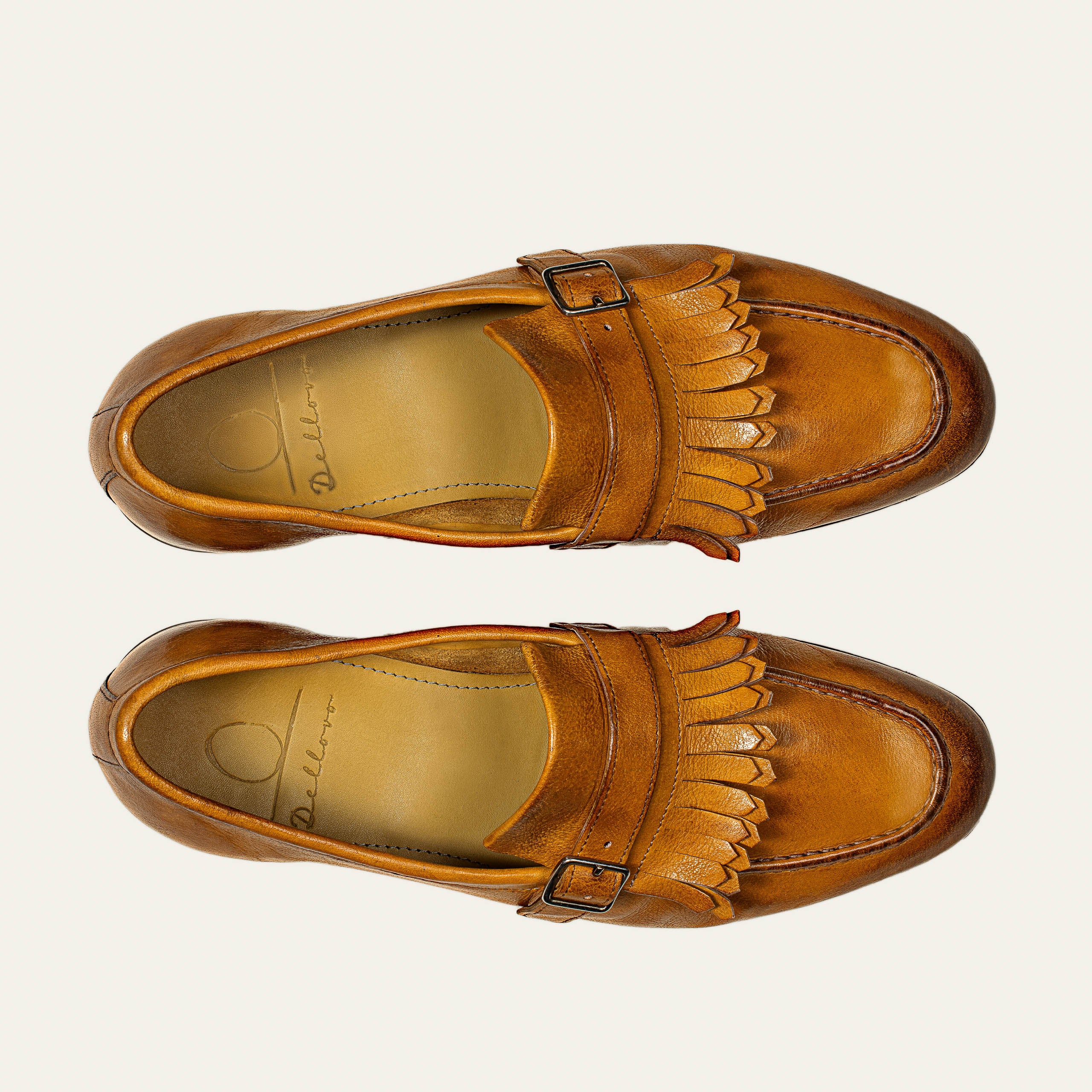 Dellovo Capriaro mocassino uomo brandy bufalo