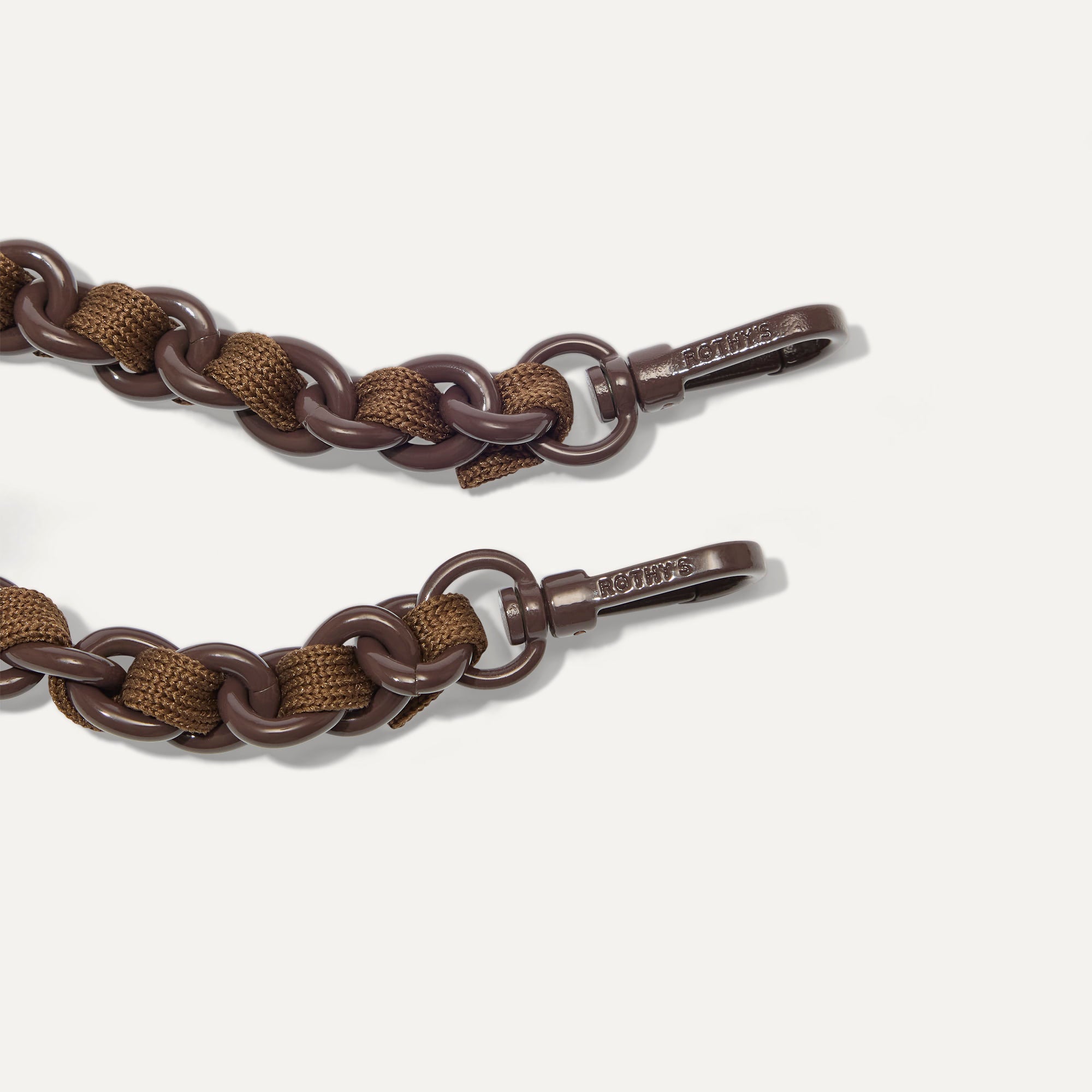 Rothy's The Crossbody Strap tracolla Espresso Chain-Knit marrone